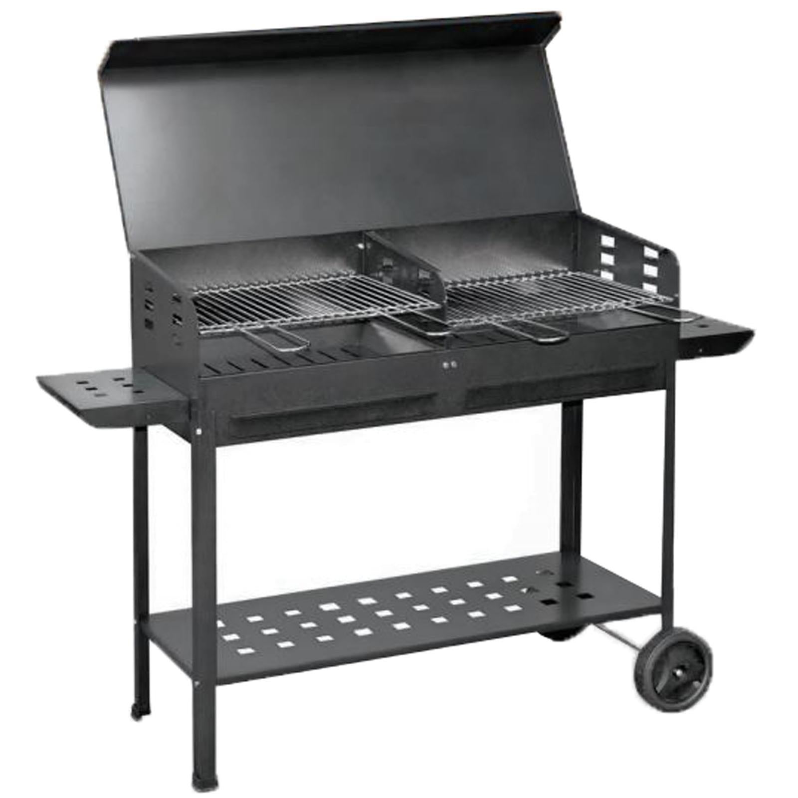 BARBECUE BBQ FORNELLO BRACE CARBONE DOPPIA GRIGLIA FONACELLA FORNACETTA 40 X 100 CM