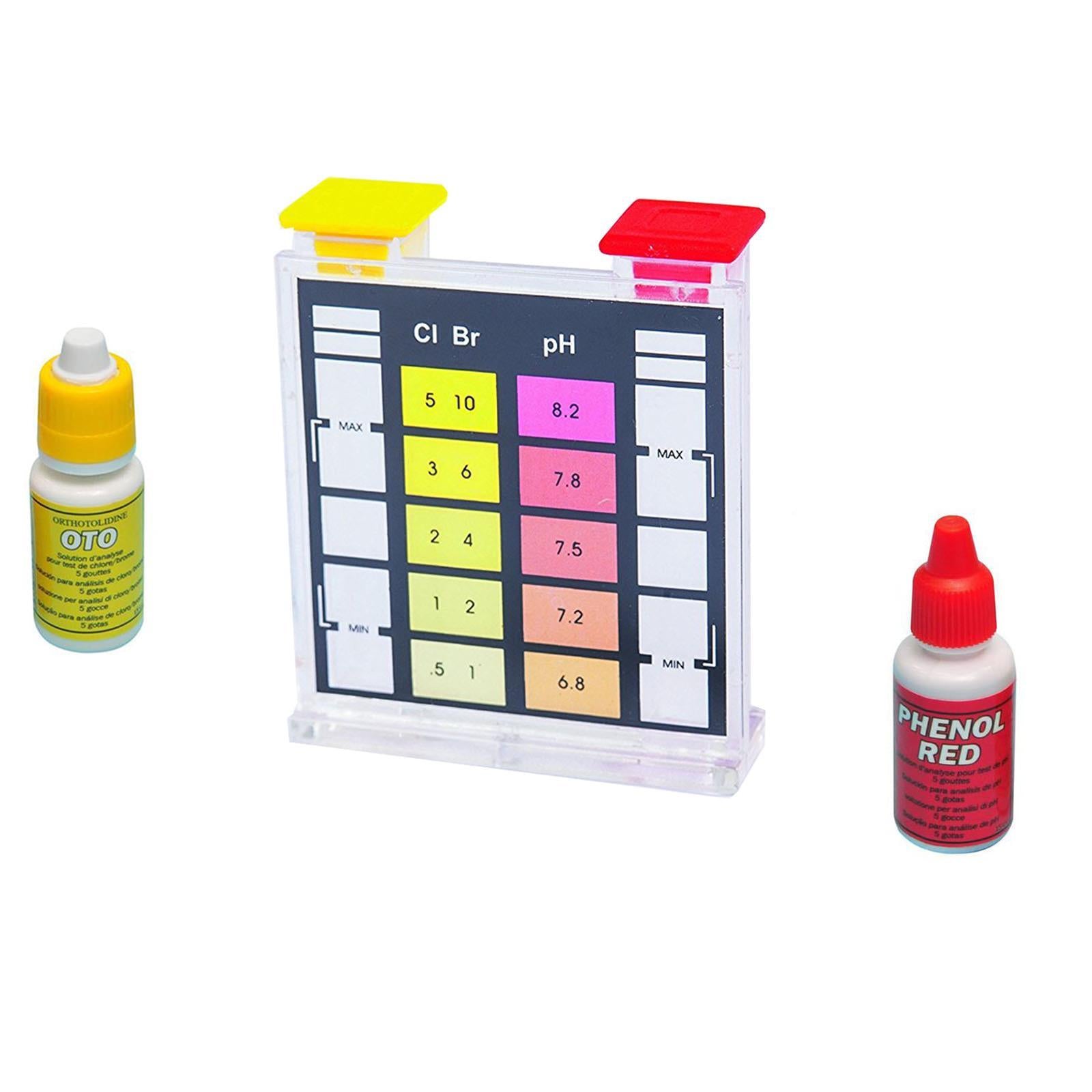 KIT COMPLETO ANALISI GOCCE TEST BOCCETTE REAGENTI CLORO PH MANUTENZIONE PISCINA