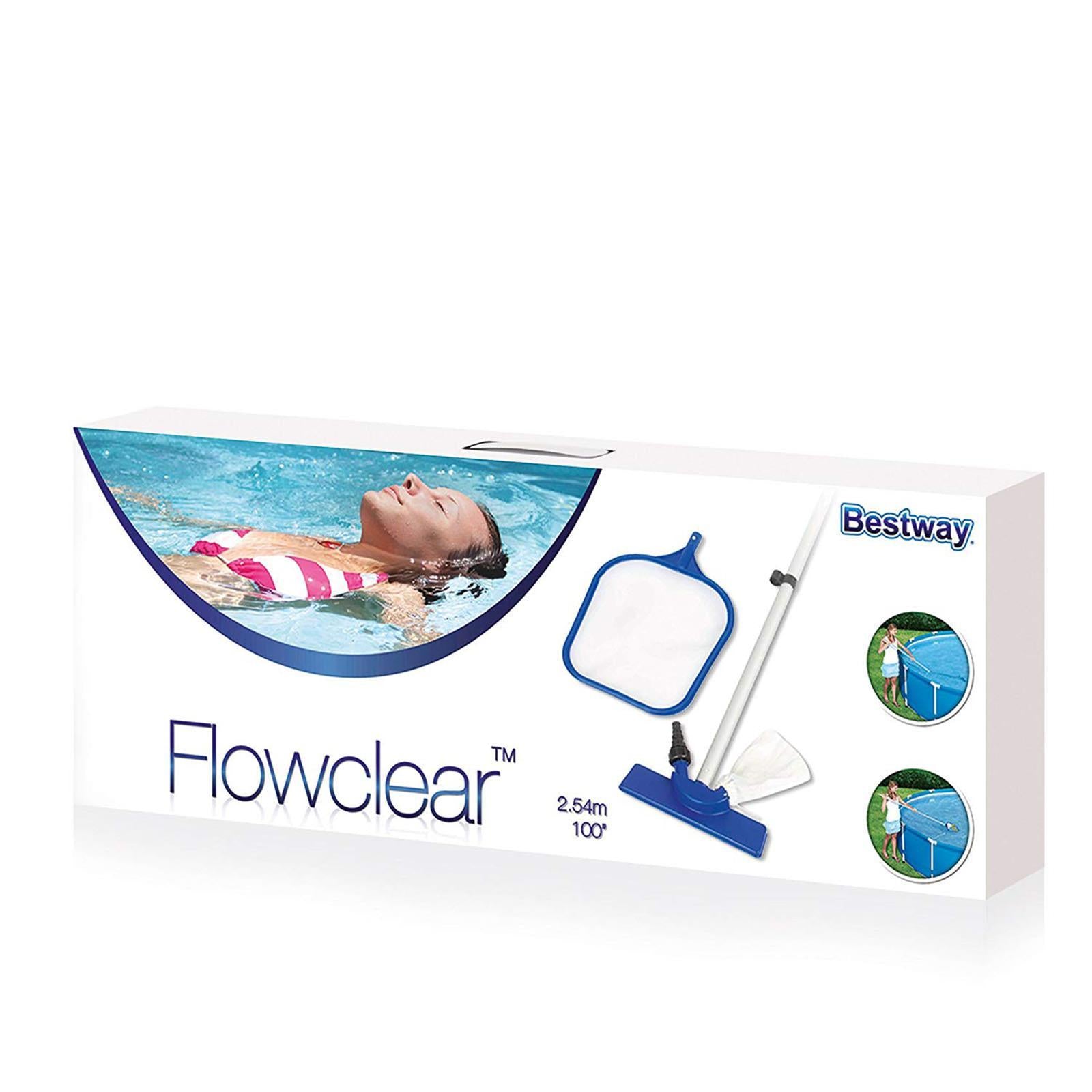 KIT MANTENIMENTO PISCINA CM 203 ASPIRAFANGO PISCINE SCOPA SPAZZOLA PULIZIA RETINO ASTA