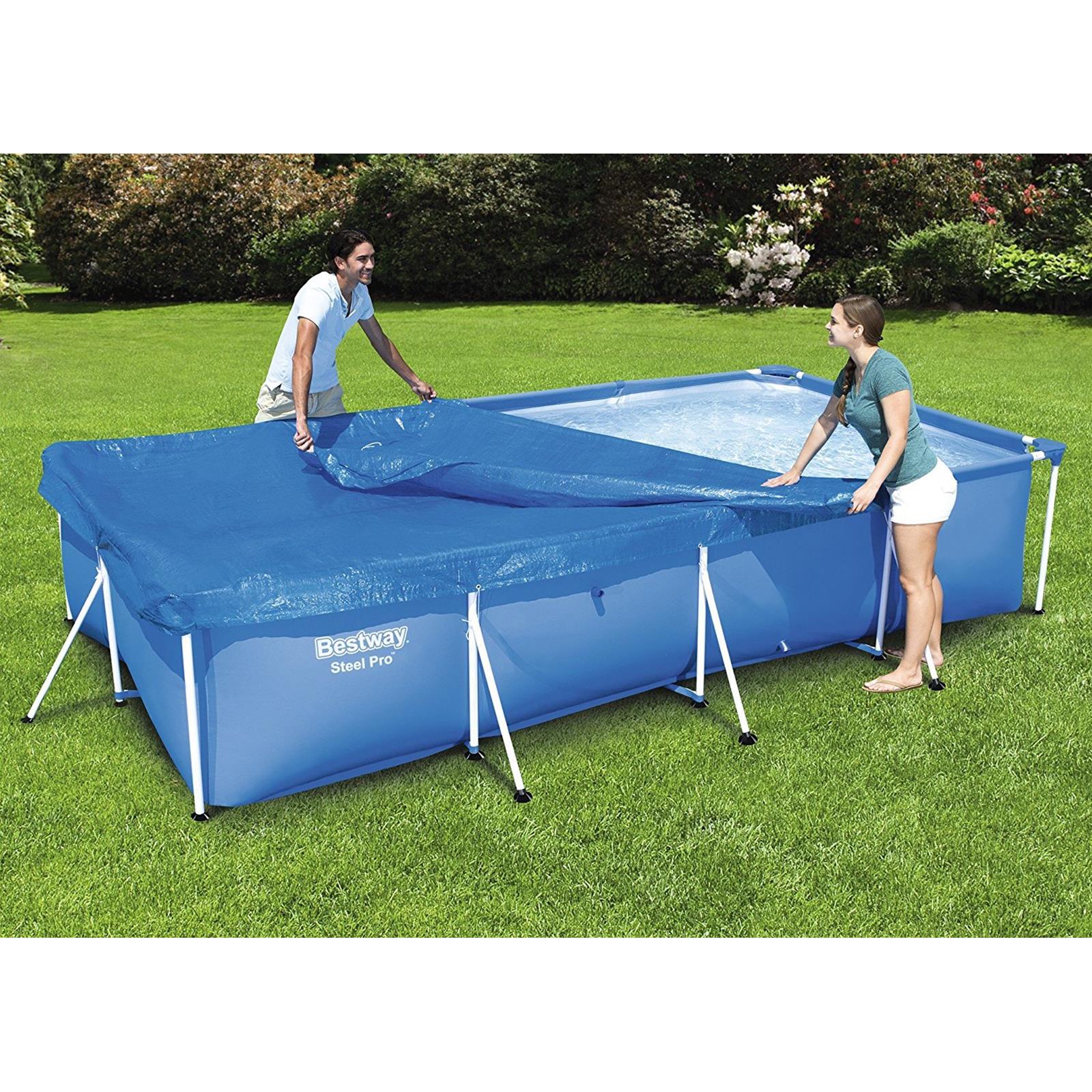 TELI TELO COPERTURA PISCINA 399 X 211 PISCINE RETTANGOLARE CON TELAIO COPRIPISCINA