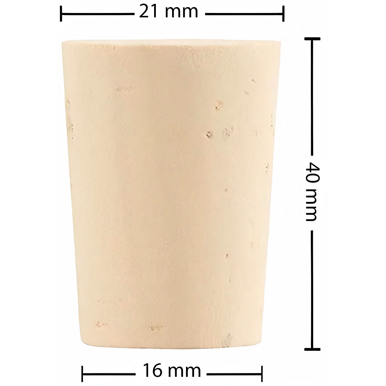 Tappi di sughero conici per bottiglie di vino e distillati, impermeabili da 100 pezzi