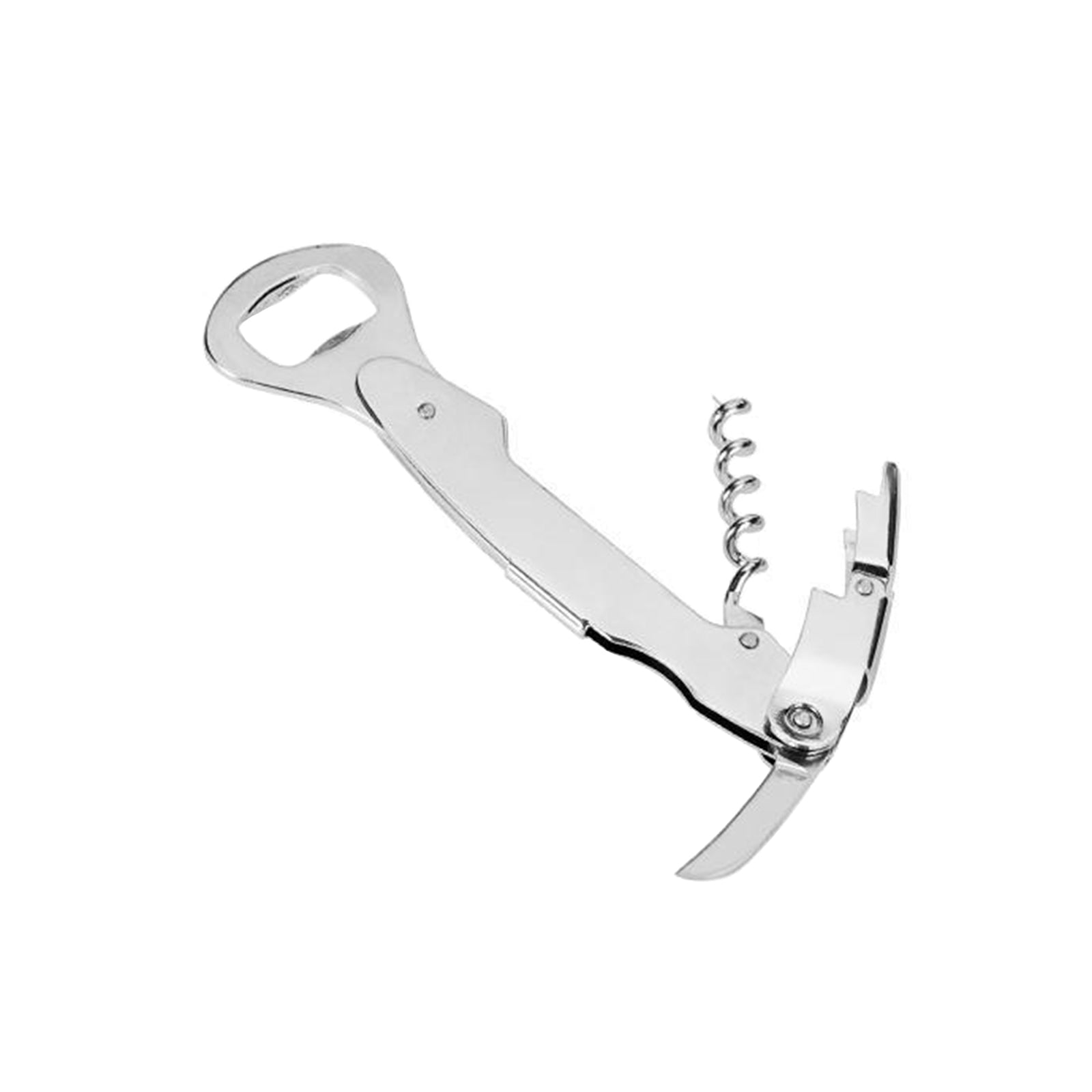 Apribottiglie multifunzionale a doppia leva in acciaio Inox linea "Presto" 15cm