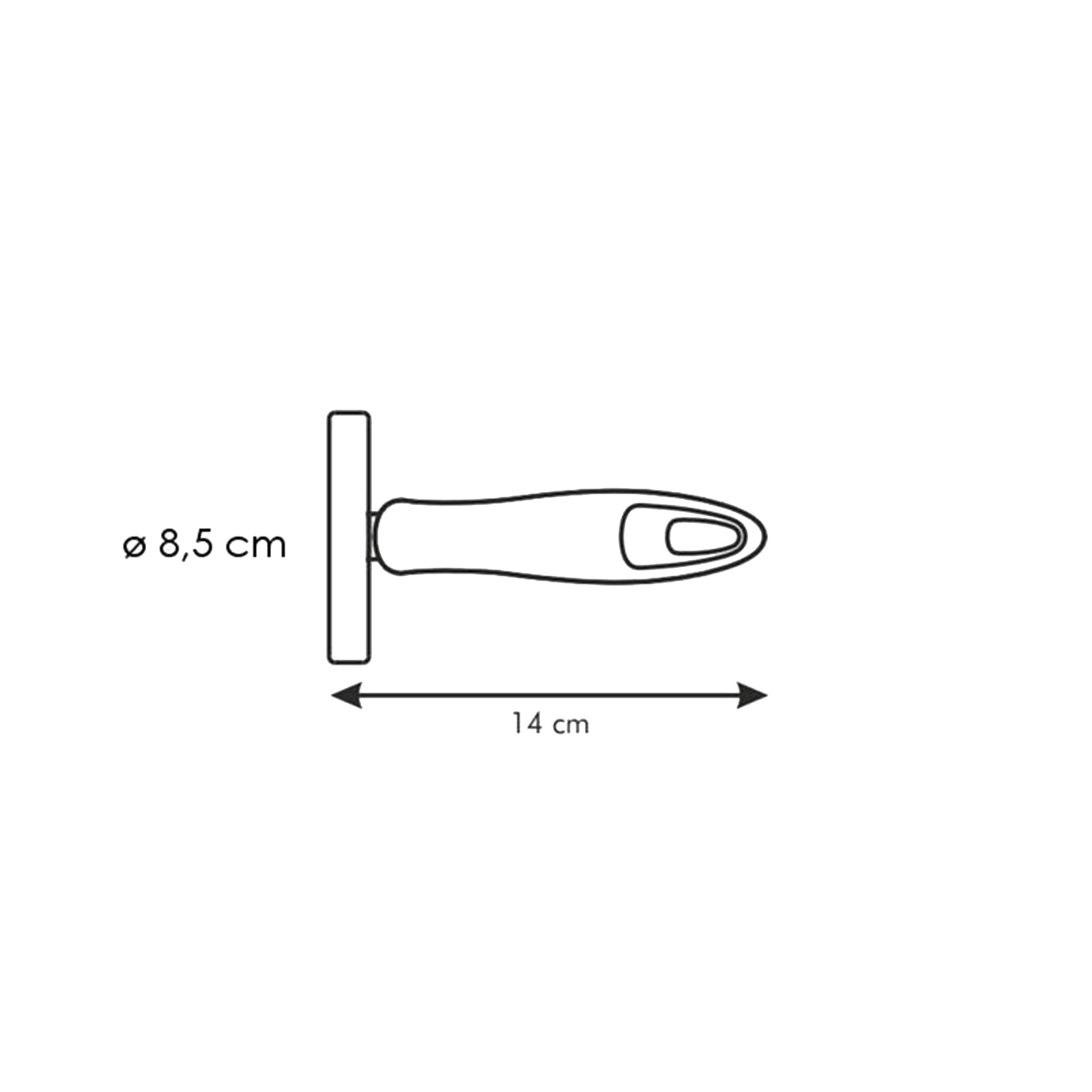 Batticarne con impugnatura a pugno linea "Presto" ø 8,5 cm in acciaio Inox