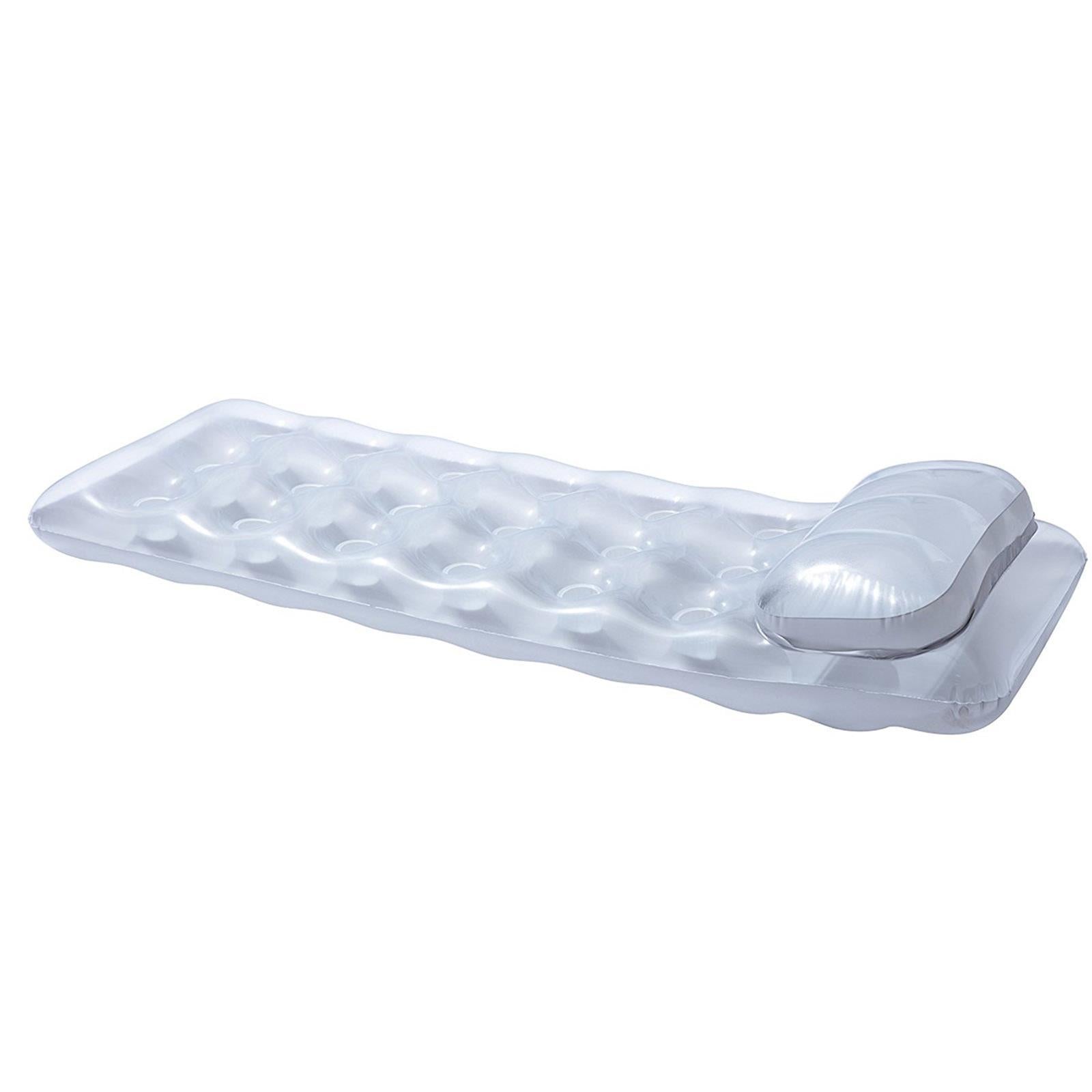 Materassino da mare gonfiabile singolo 1 posto con cuscino per piscina galleggiante