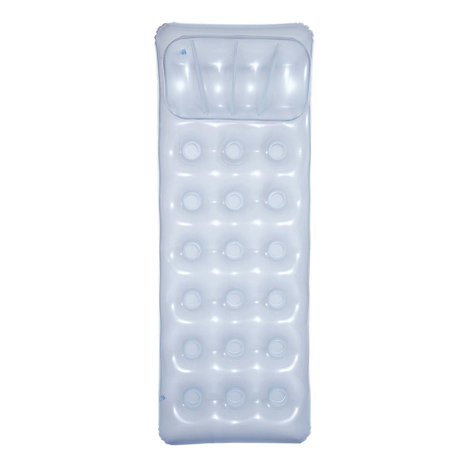 Materassino da mare gonfiabile singolo 1 posto con cuscino per piscina galleggiante