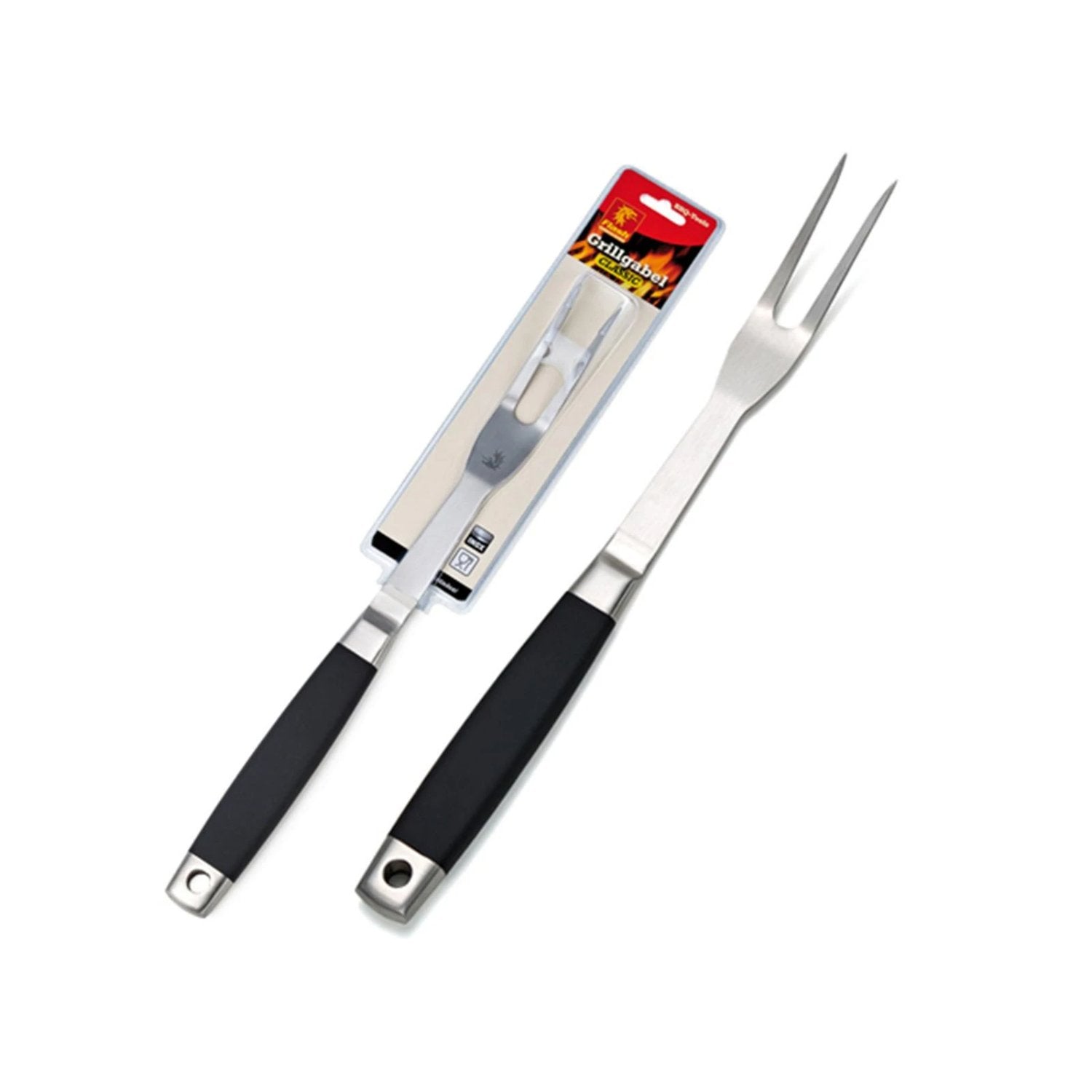 FORCHETTONE FORCHETTA BARBECUE BBQ GRIGLIA ACCIAIO INOX 39 CM ARROSTO FORNELLO