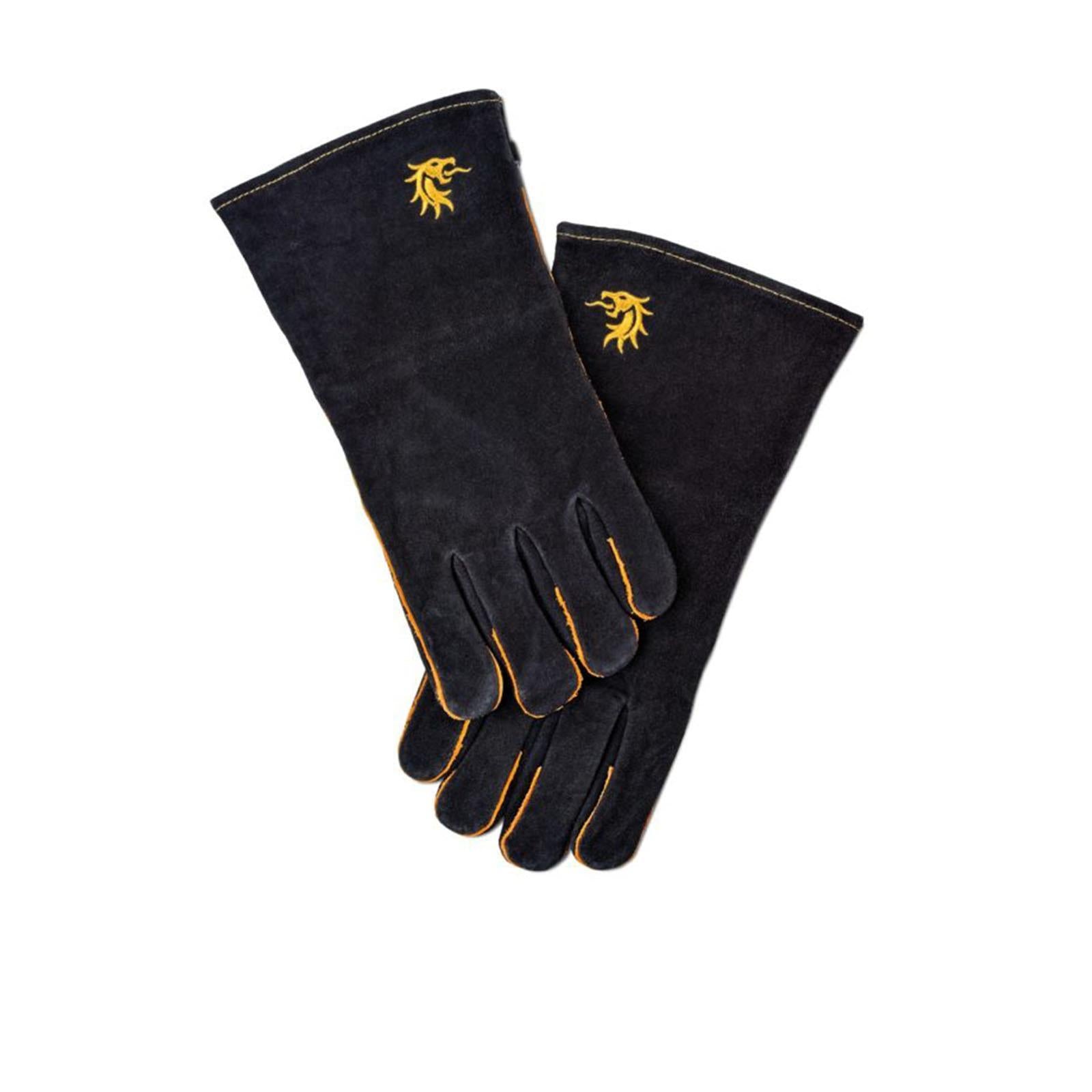 GUANTO GUANTI IN PELLE BARBECUE BBQ 35 CM GRIGLIA ARROSTO FORNELLO ACCESSORI