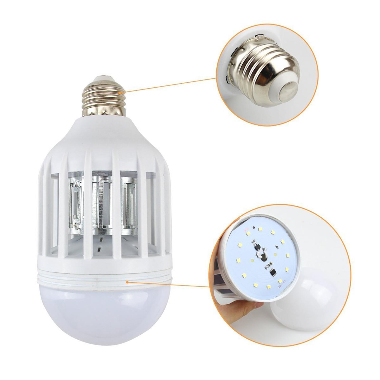 Lampadina elettro sterminatore per zanzare ed insetti zanzariera elettrica a led UV 45 mtq