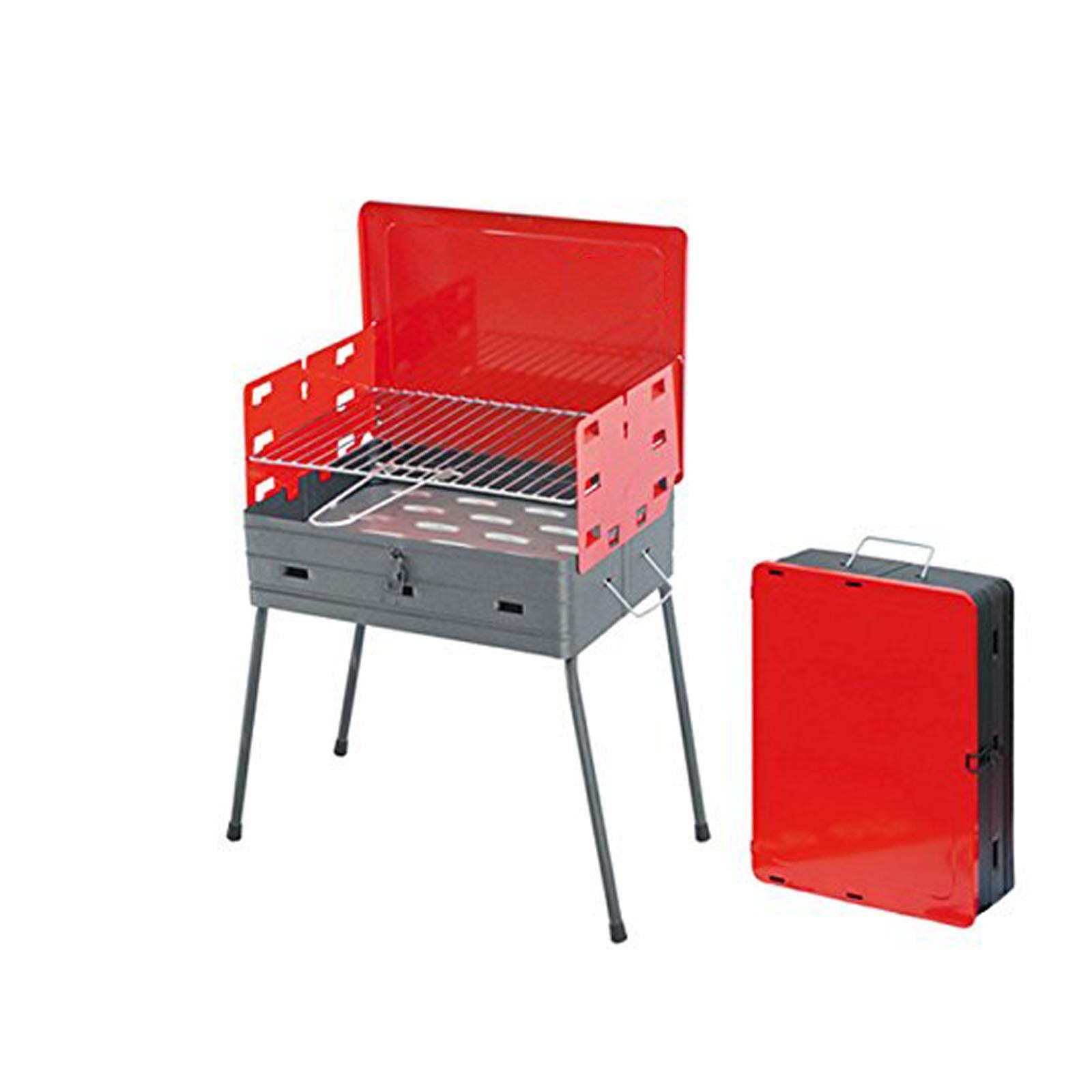 VALIGETTA FORNELLO A CARBONELLA BARBECUE PORTABILE IN METALLO PER ARROSTO