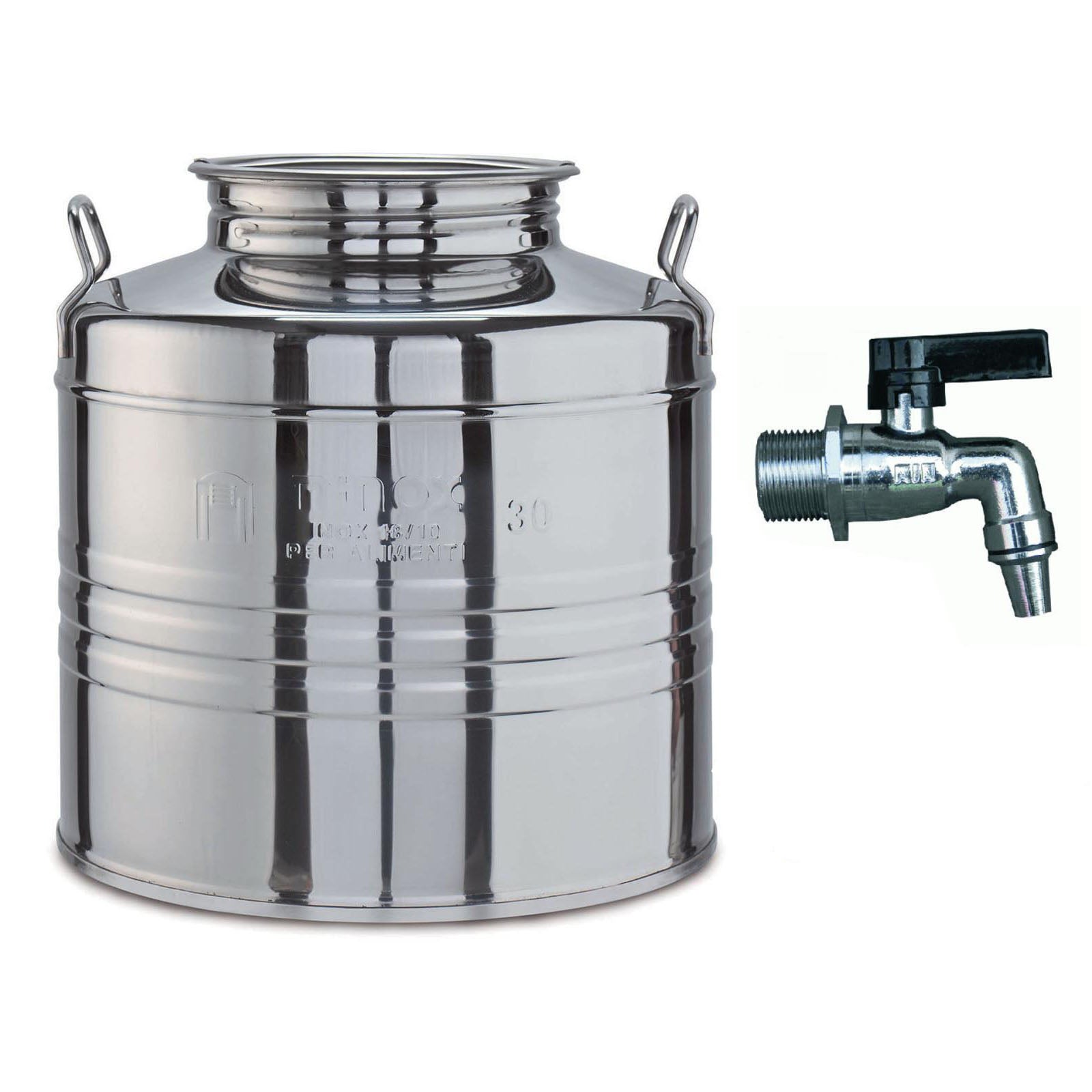 Contenitore in acciaio inox AISI 304 "Made in Italy" per olio d'oliva