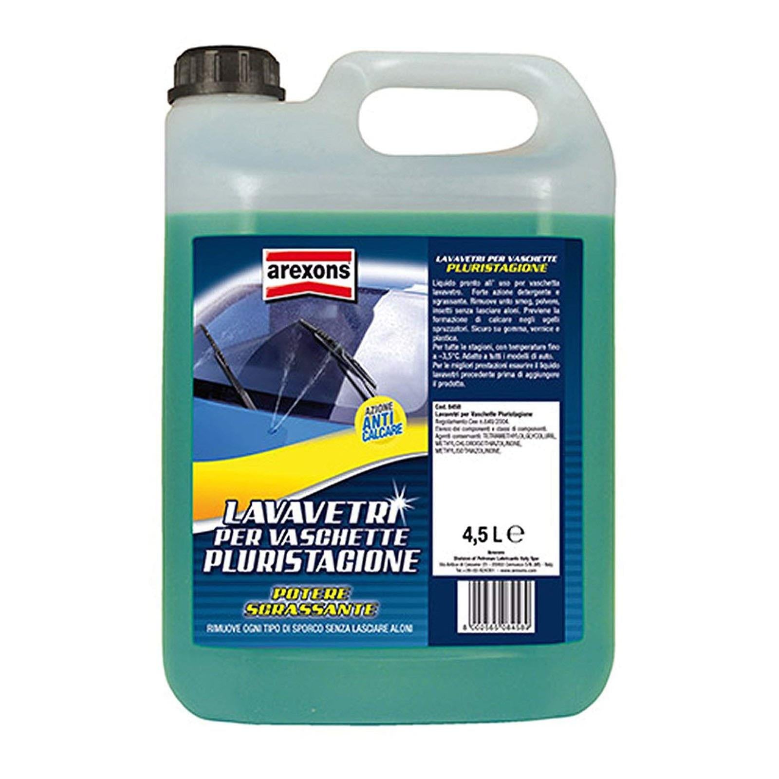 Liquido vetri lavavetri pluristagionale lt 4,5 auto automobili macchina detergente