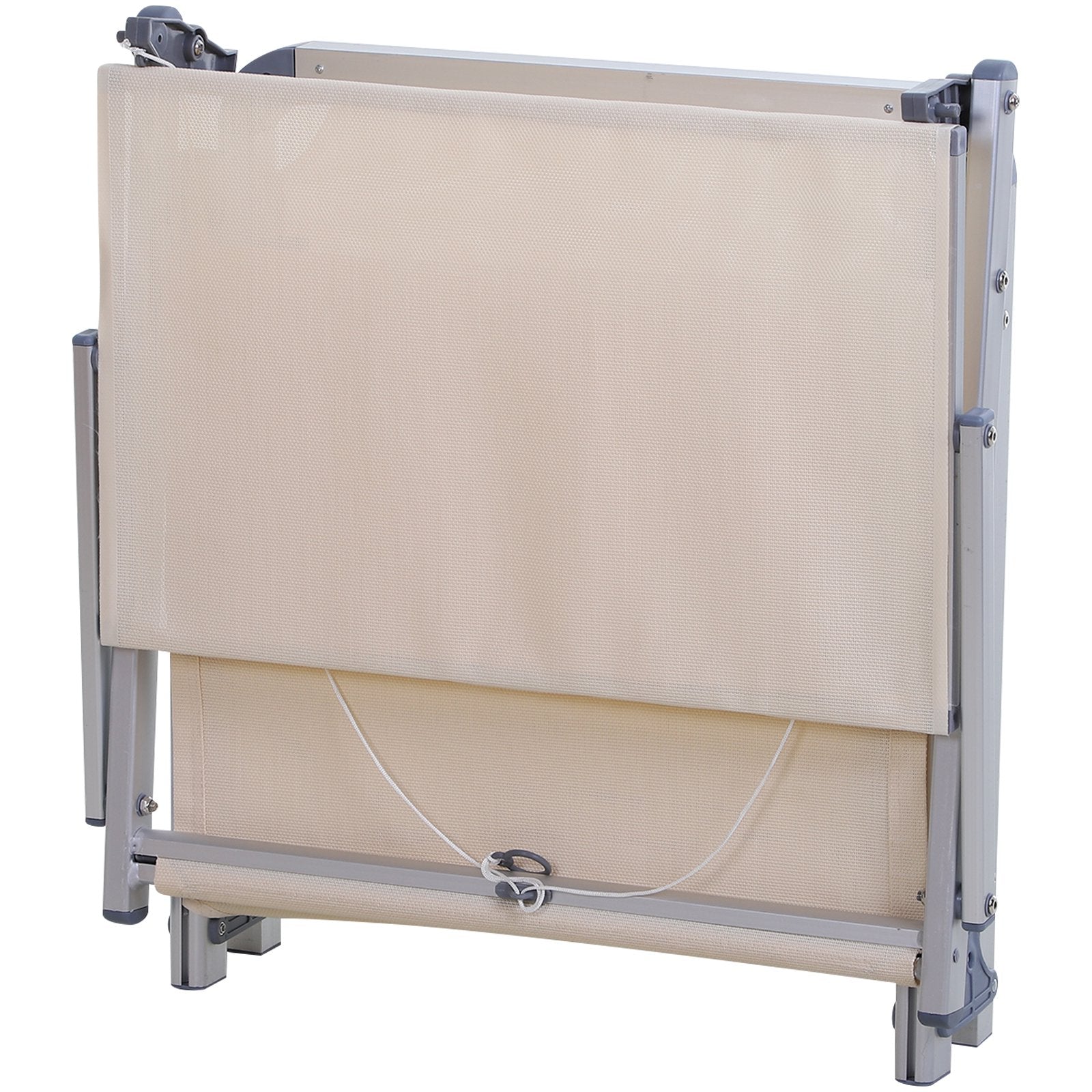 Lettino prendisole in alluminio "Capri Maxi" spiaggina pieghevole con tettuccio da mare