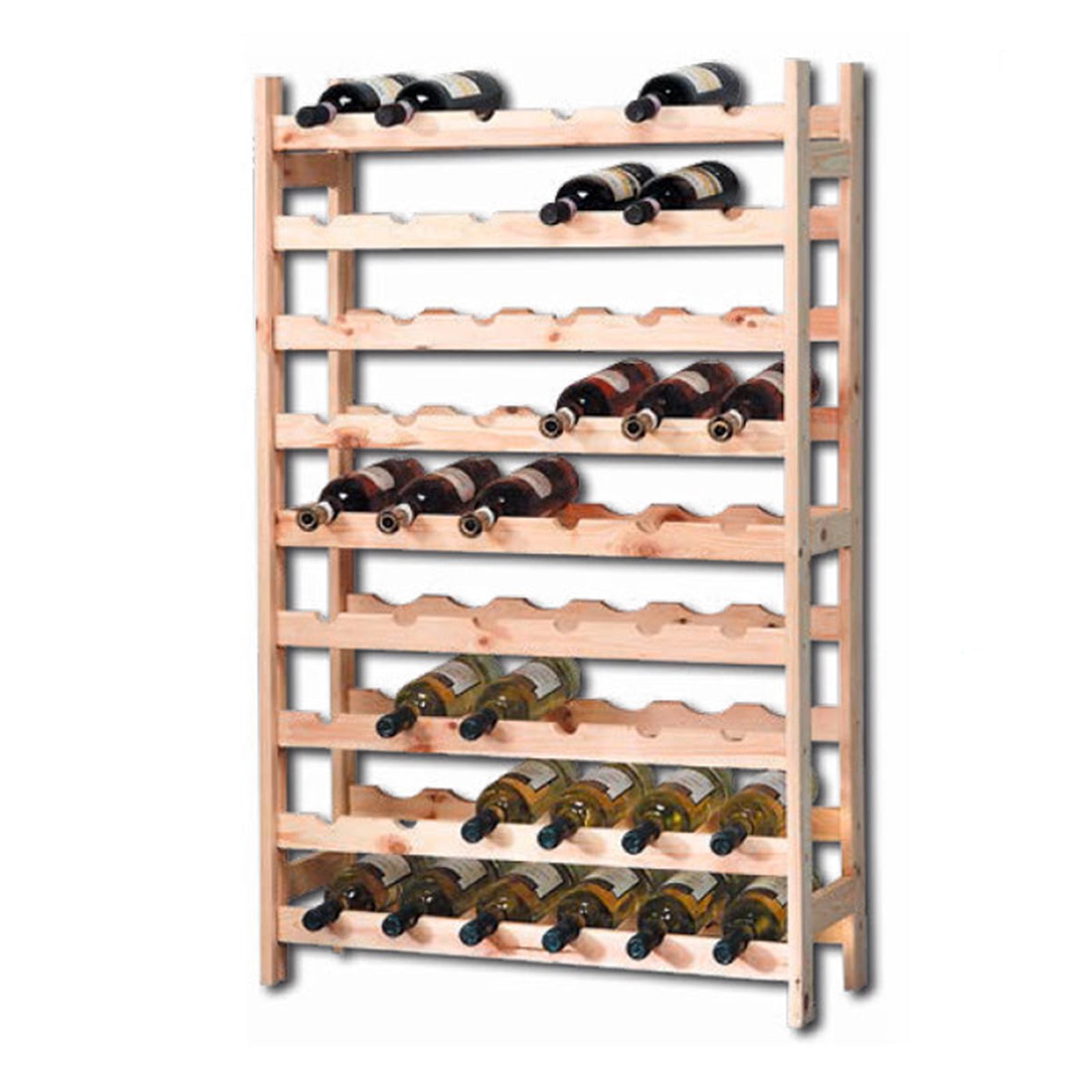Cantinetta in legno di pino con listelli da 16 mm per bottiglie di vino