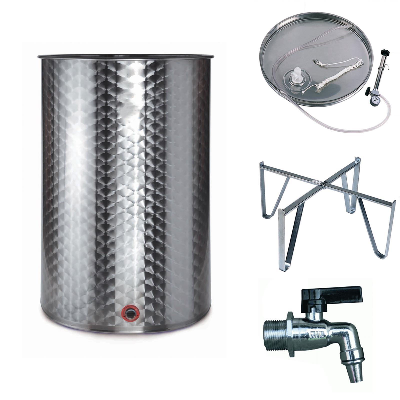 Botte in acciaio inox 18/10 per olio e vino "Made in Italy"