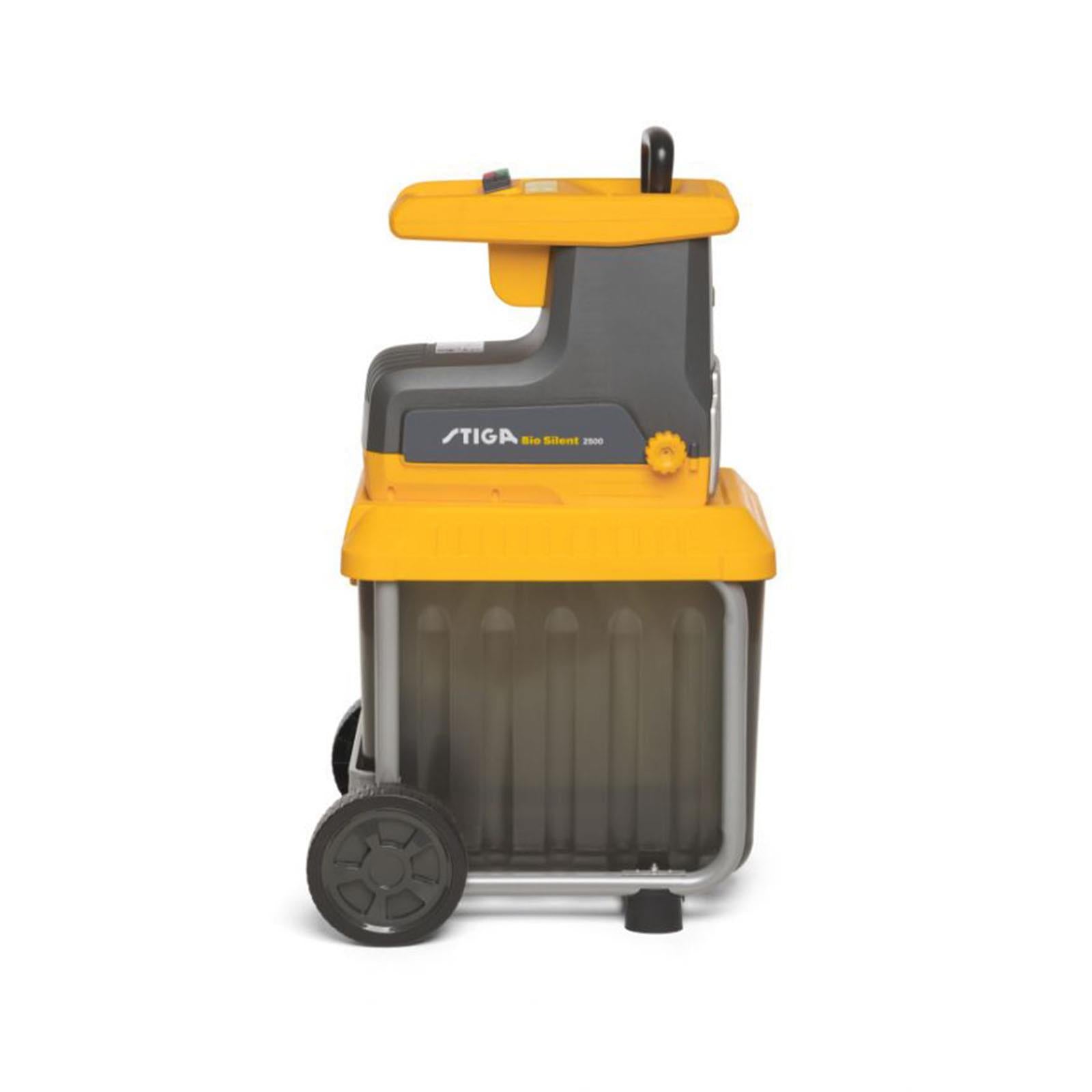 Bio trituratore stiga 2500w elettrico polloni residui vegetali rami tritarifiuti rulli cesto