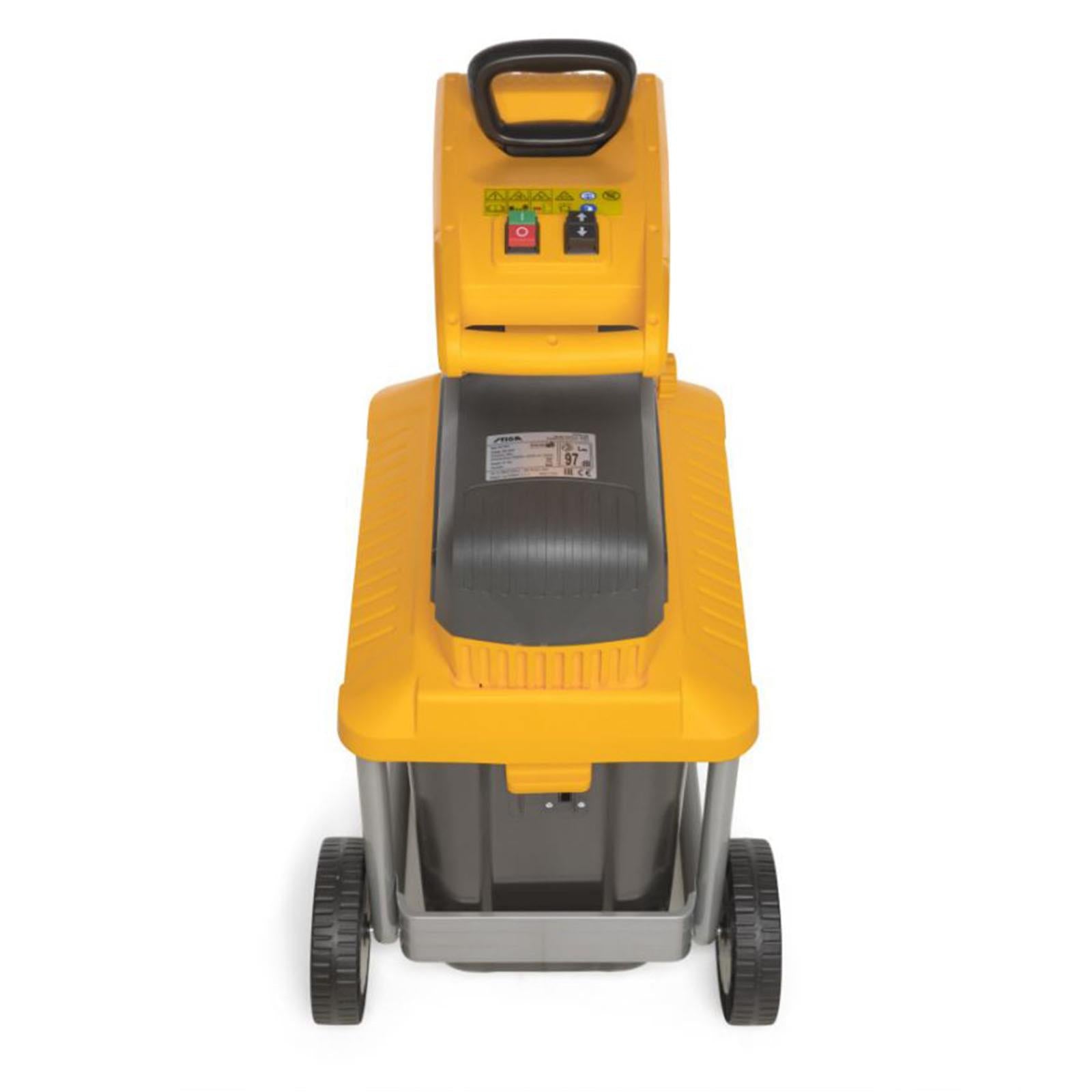 Bio trituratore stiga 2500w elettrico polloni residui vegetali rami tritarifiuti rulli cesto