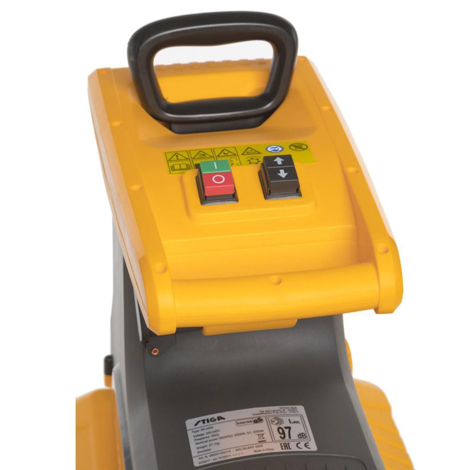 Bio trituratore stiga 2500w elettrico polloni residui vegetali rami tritarifiuti rulli cesto