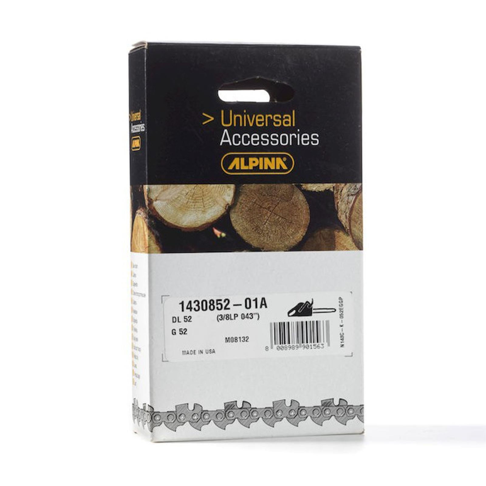 Catena motosega ricambio alpina dente tondo 3/8 " ricambi stiga orogon (40 maglie 3/8 ")