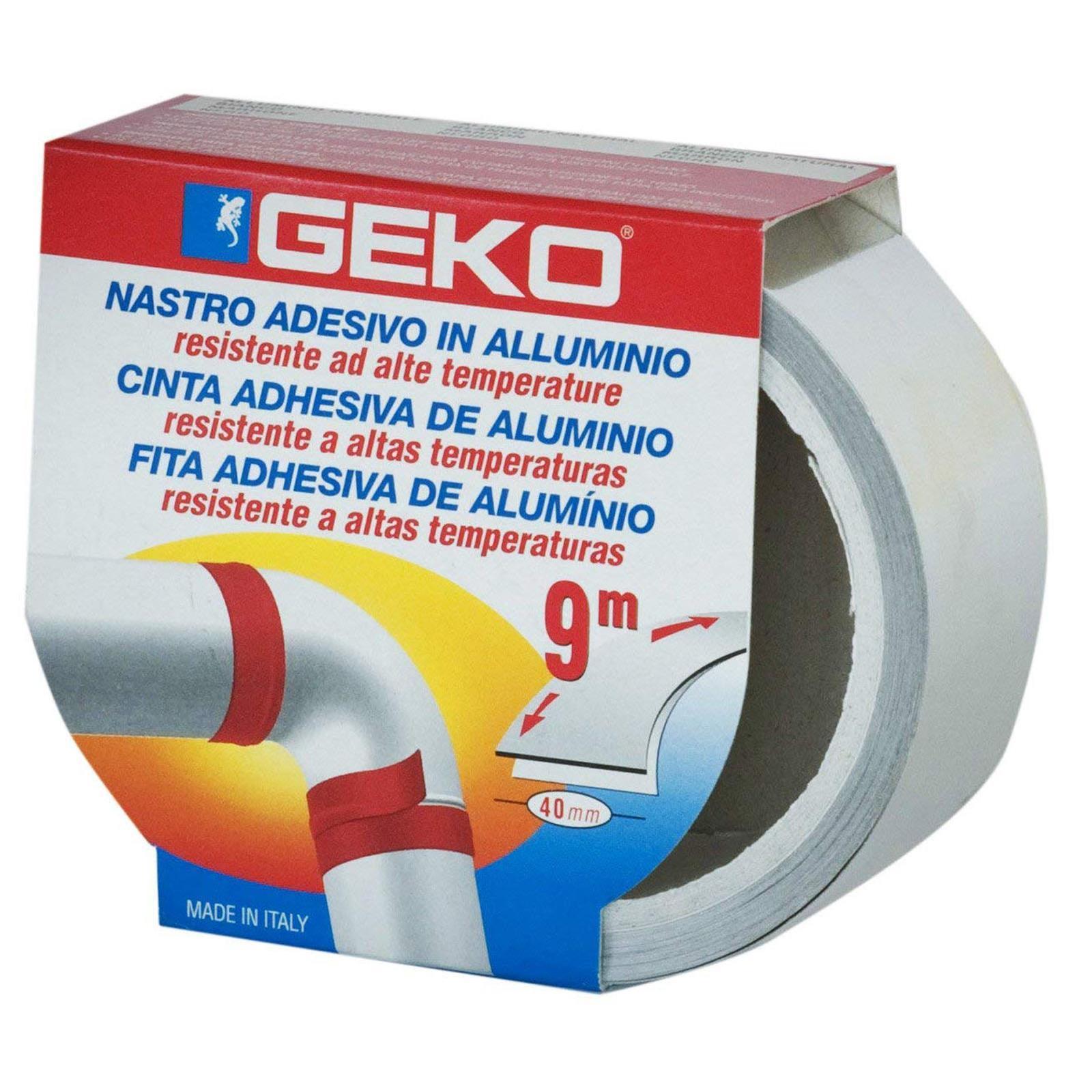 Nastro adesivo in alluminio per alte temperature, fissaggio canna fumaria stufa a pellet e legna