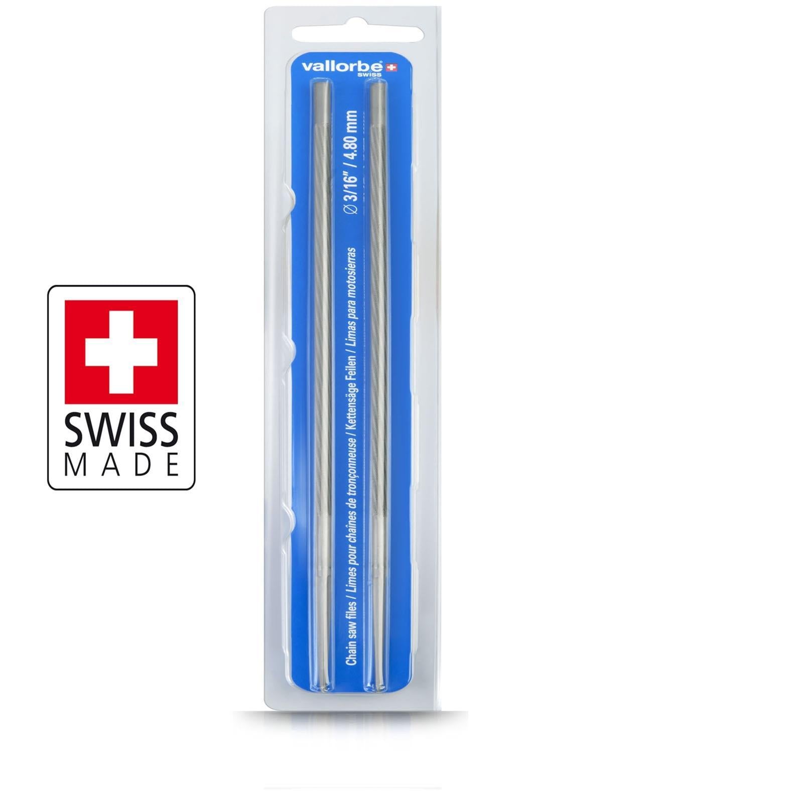 Lima per motosega tonda in acciaio affilato a taglio liscio lunga 250 mm set da 2 pezzi