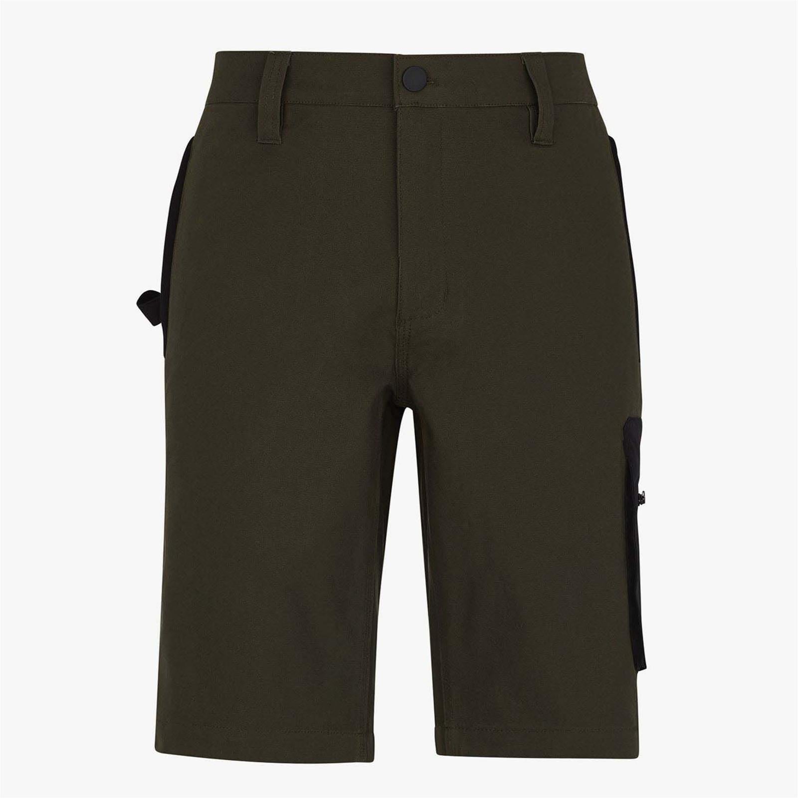 Bermuda - pantalone corto verde classico da lavoro tasche uomo stretch (tg l)