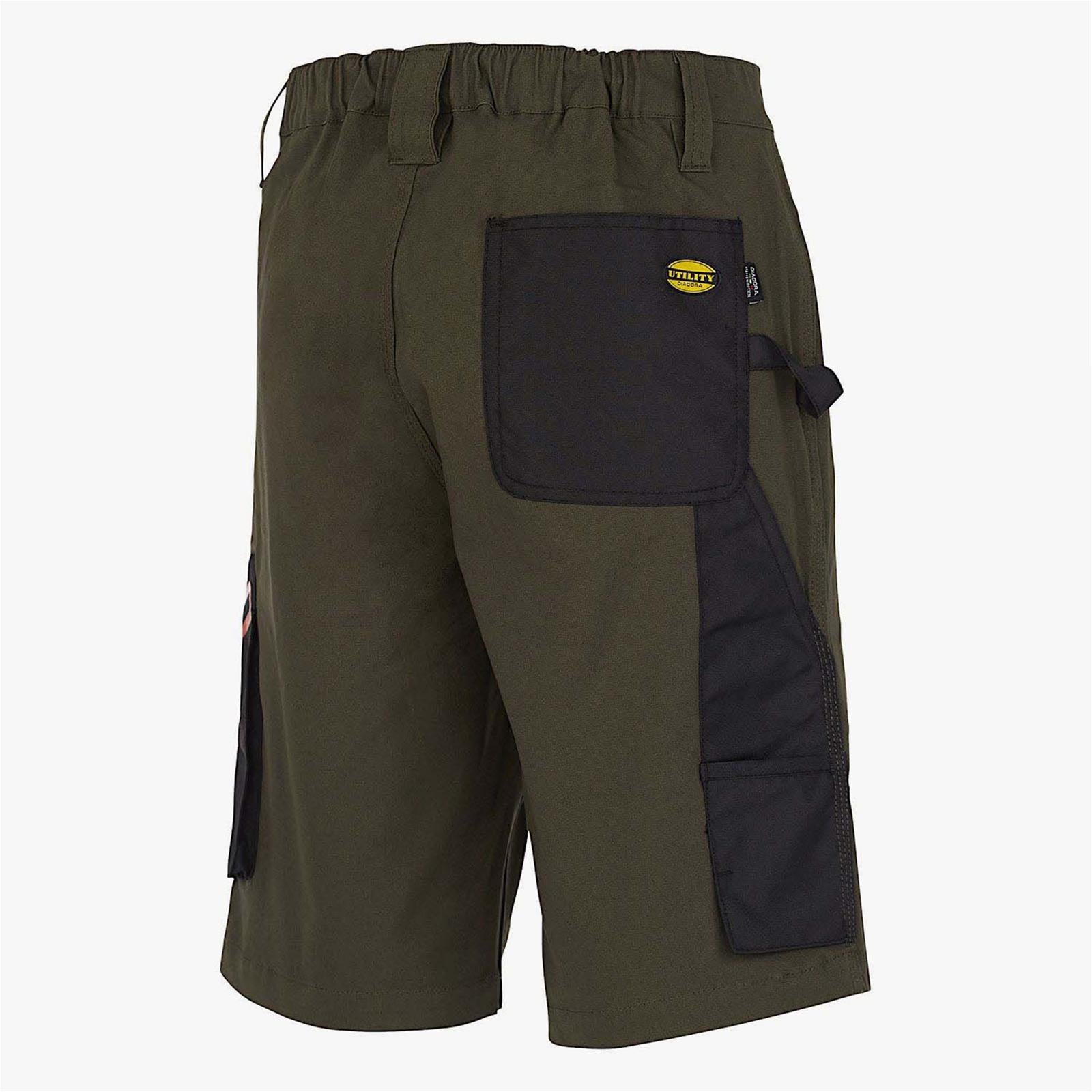 Bermuda - pantalone corto verde classico da lavoro tasche uomo stretch (tg l)