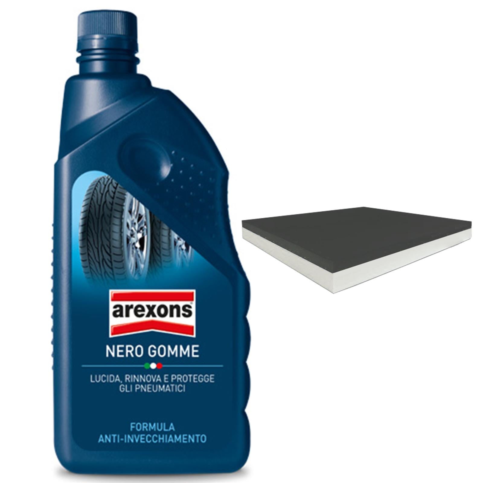 Nero gomme con spunga lucida lucidante ruote pneumatici macchina auto automobile