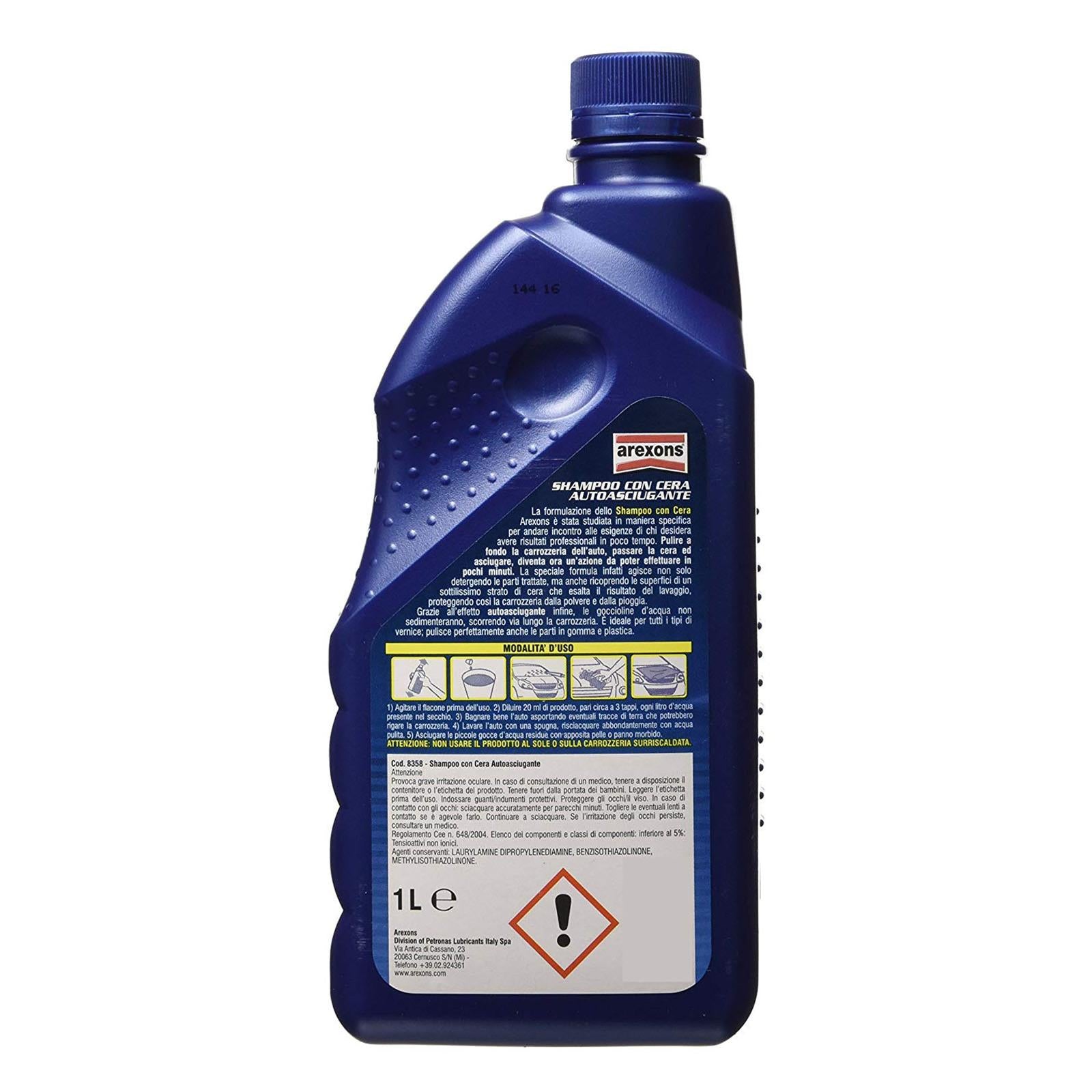 Shampoo con cera autoasciugante auto moto lavaggio pulizia cura macchina