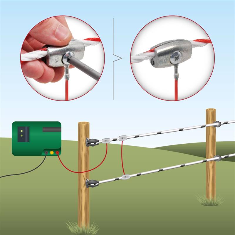 Cavo di collegamento per corda 80 cm, con morse stringi fune