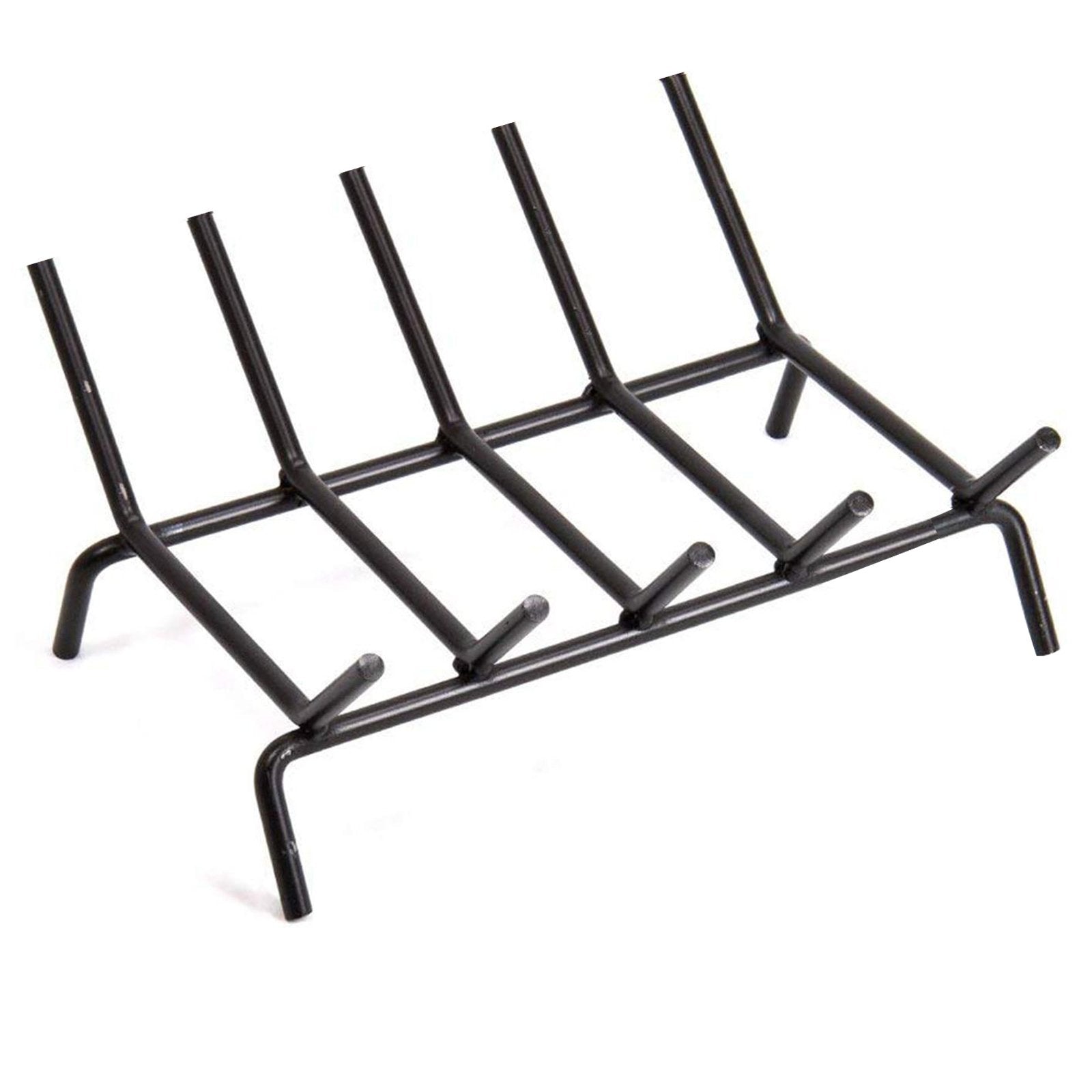 Porta legna alto per caminetti e stufe con barre in ferro battuto "Made in Italy"