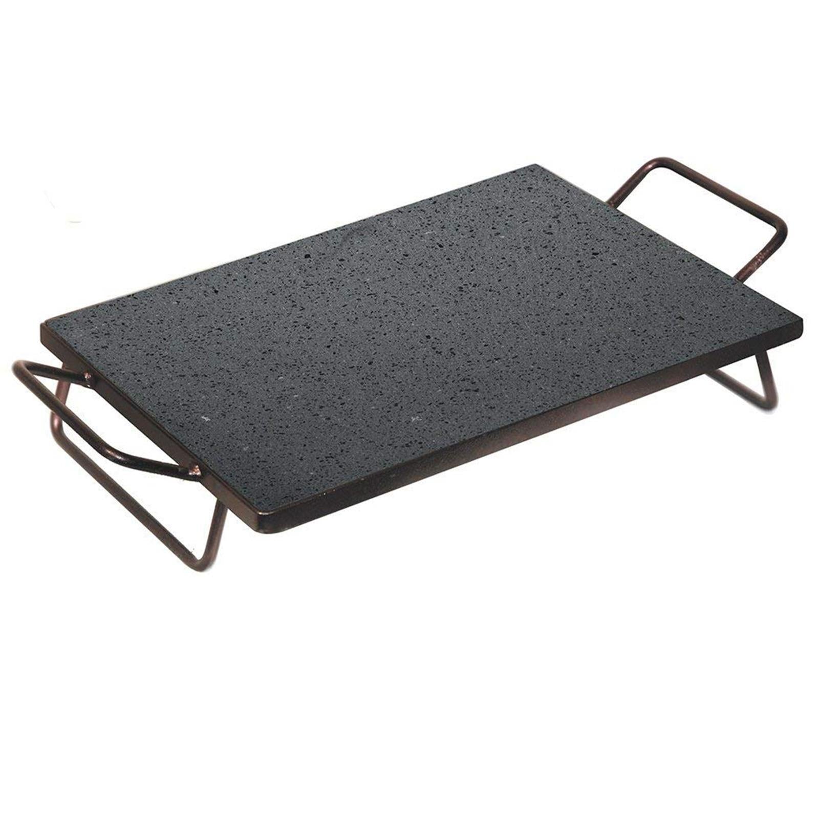 BISTECCHIERA PIASTRA GRIGLIA BASE PIETRA LAVICA OLLEARE TAVOLO MANICI BARBECUE CON PIEDINI