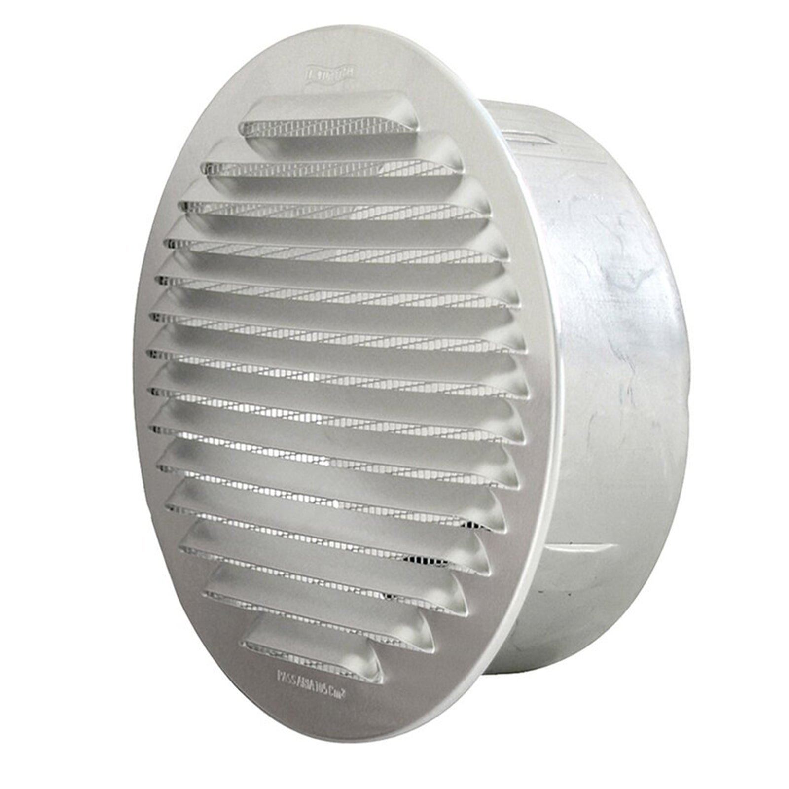 Griglia d'aerazione tonda in alluminio da incasso con rete