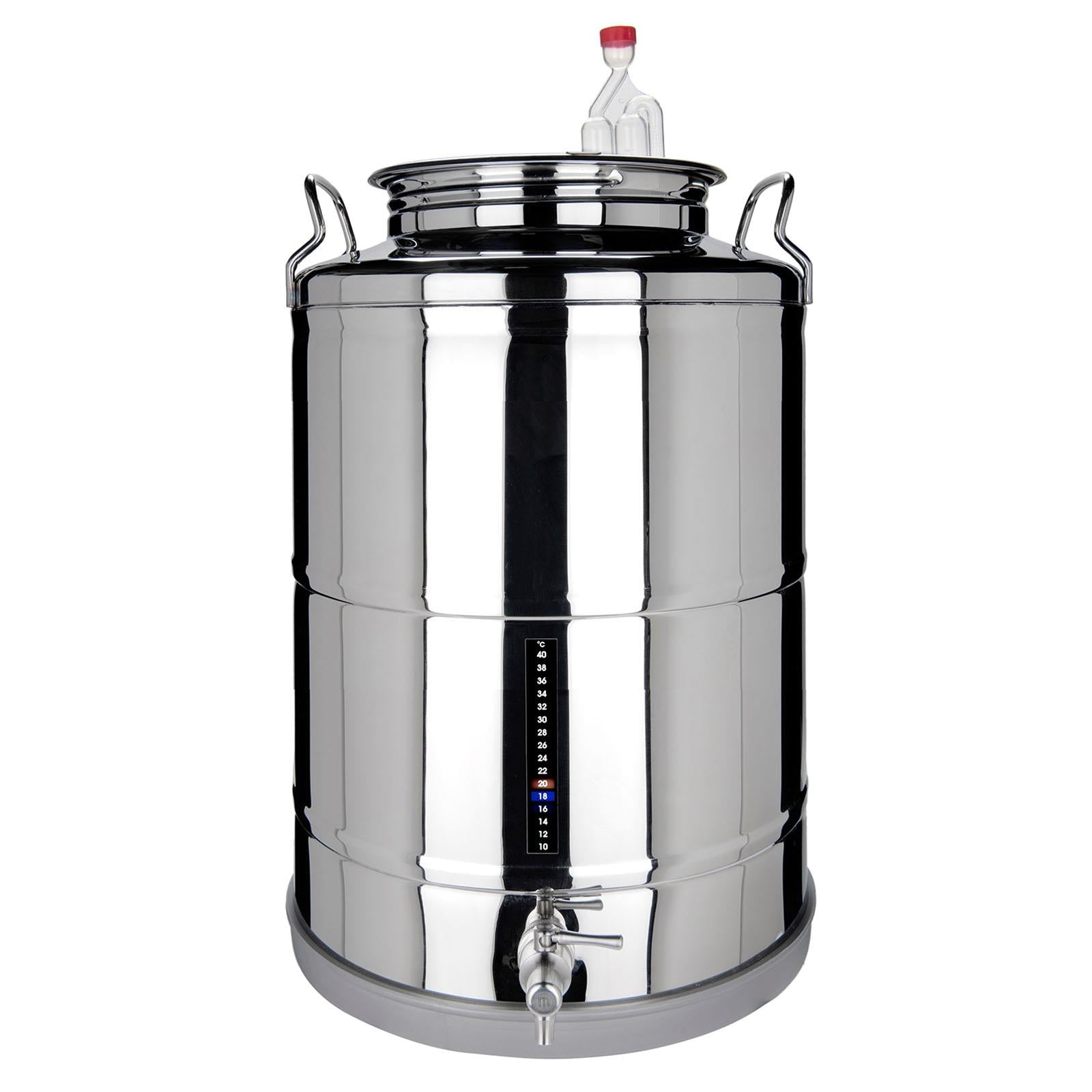 Fermentatore tappo a vite inox professionale bollitore birra artigianale birre fermentatori (35 lt)