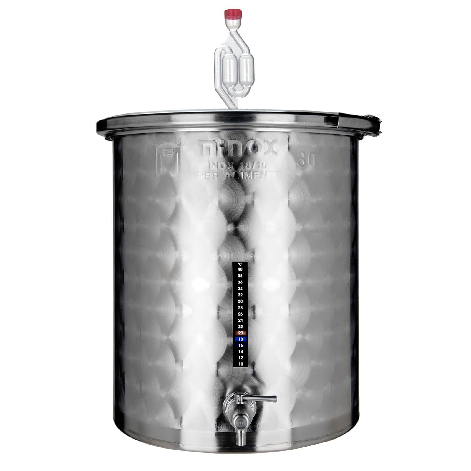 Fermentatore fondo piano inox professionale bollitore birra artigianale birre fermentatori (35 lt)