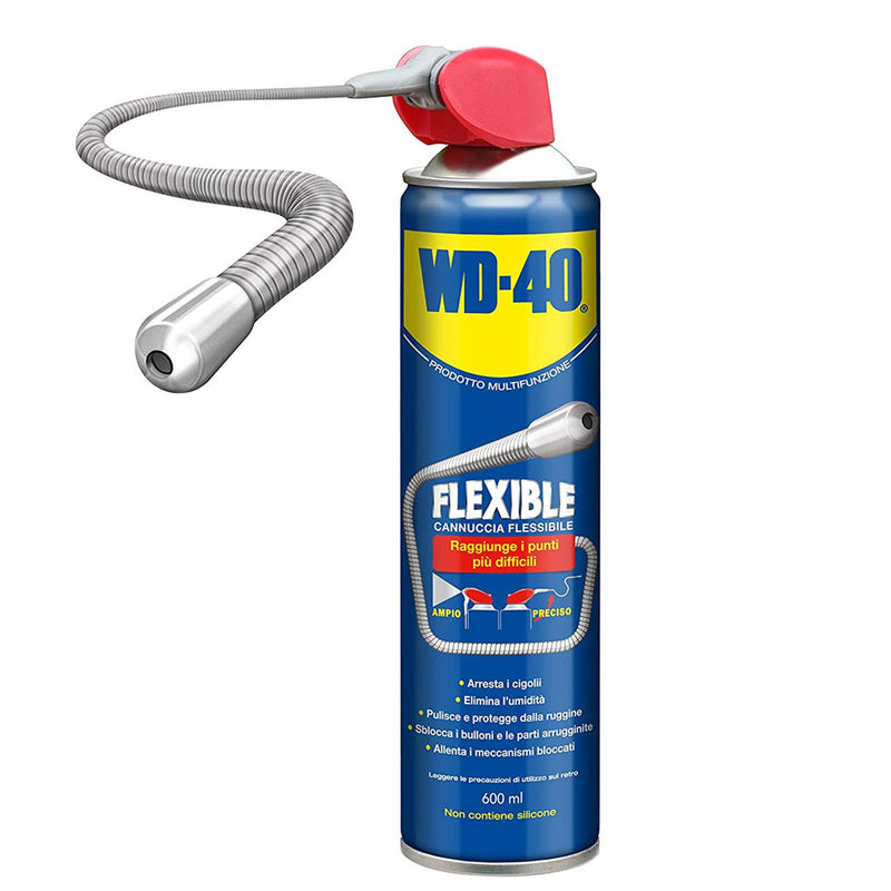 Sbloccante spray wd40 600ml getto canna flessibile svitol lubrificante olio