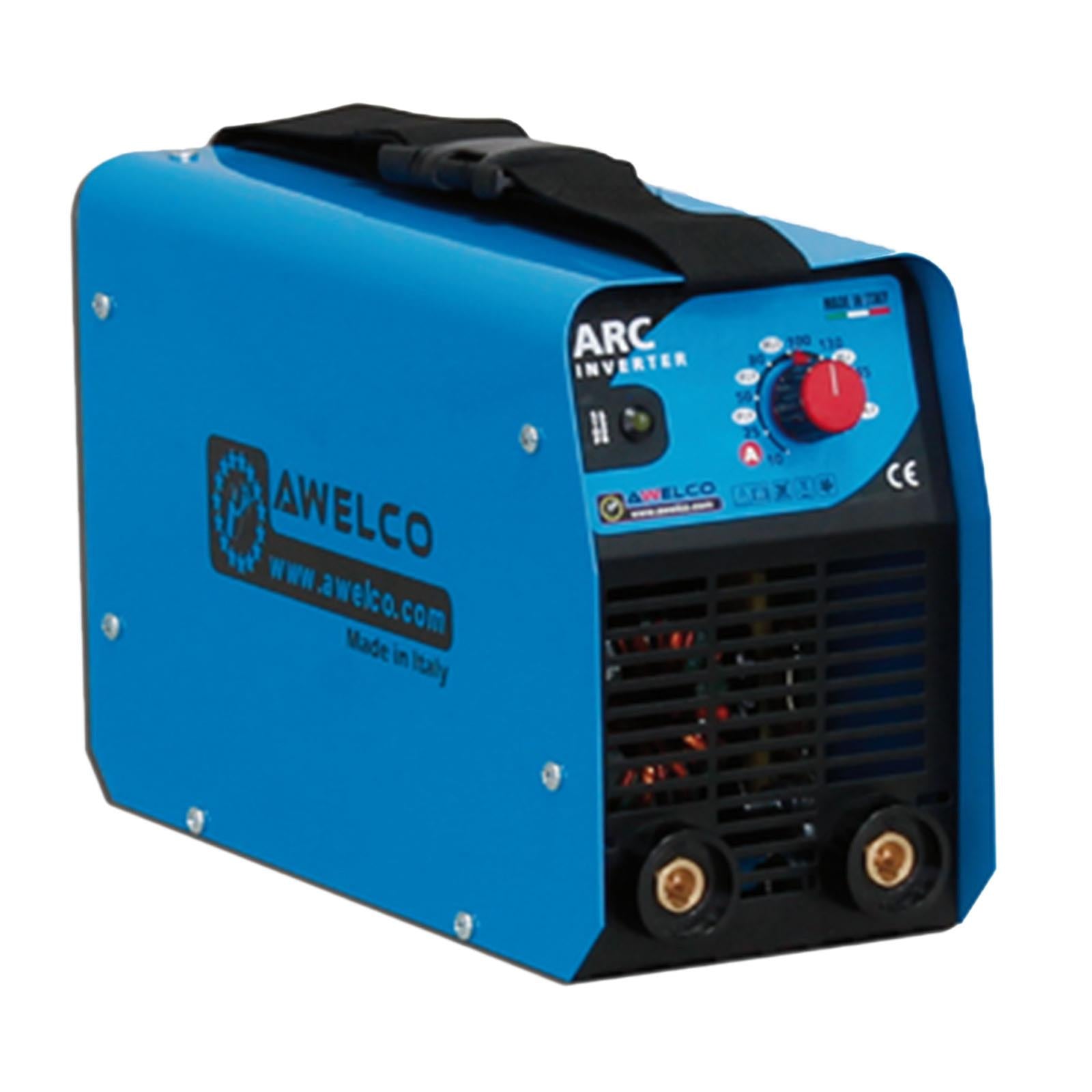 Saldatrice saldatrici arc 180 awelco inverter elettrodi 4 mm con elmetto maschera lcd 7 kva