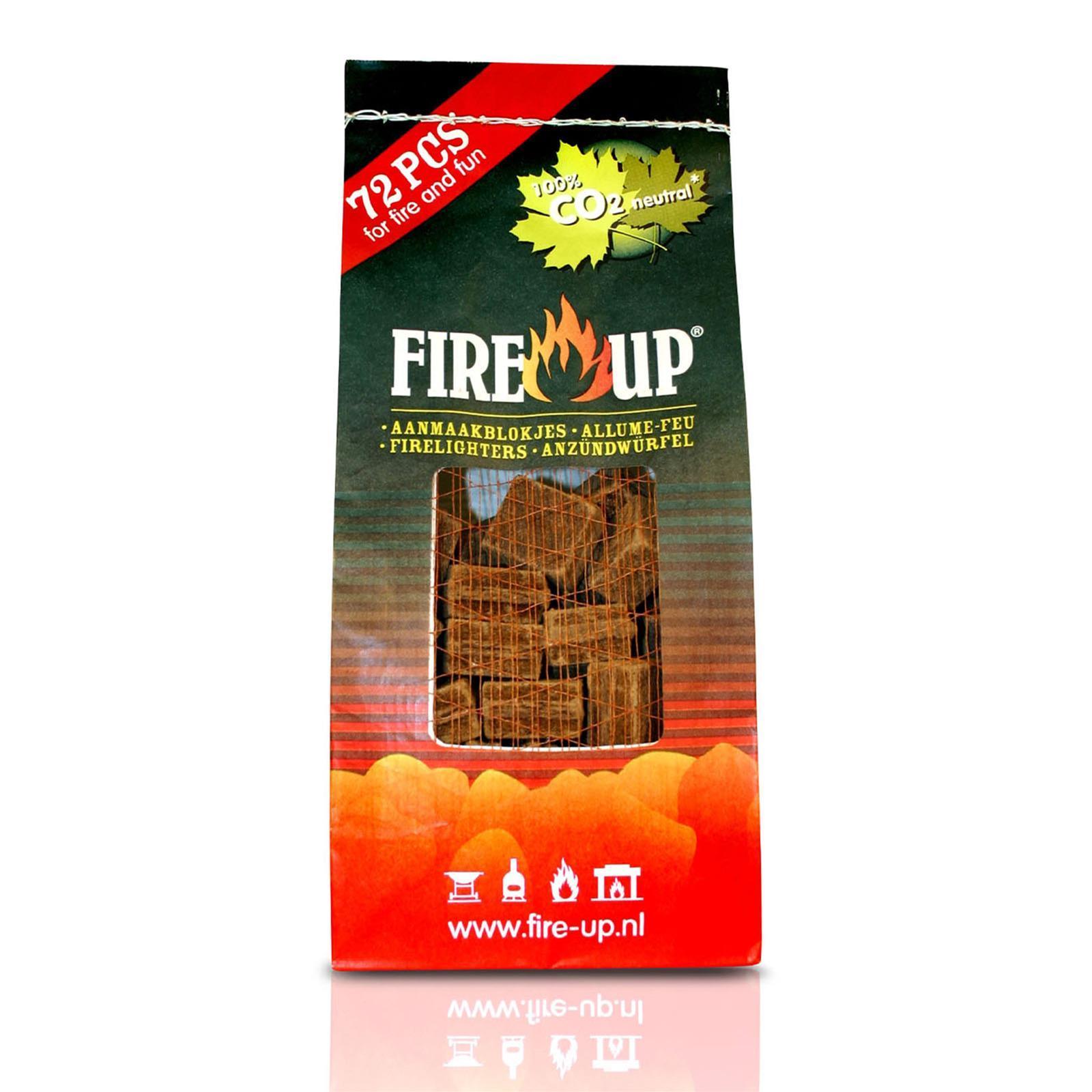 Accendi fuoco per stufe e barbecue diavolina Ecologica "ecofiamma" confezioni da 72 cubetti