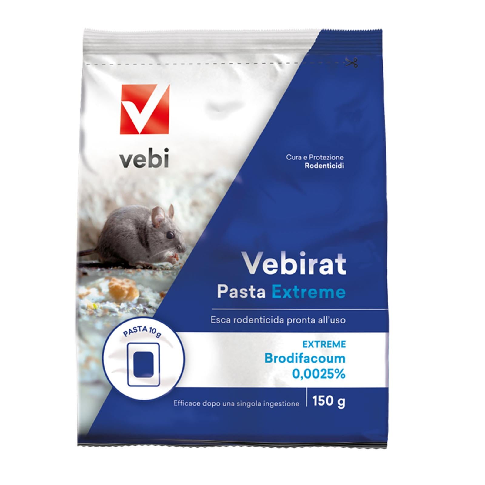 Esca pasta bocconi topicida ratticida topi ratti arvicole 150 gr veleno escatop rodenticida