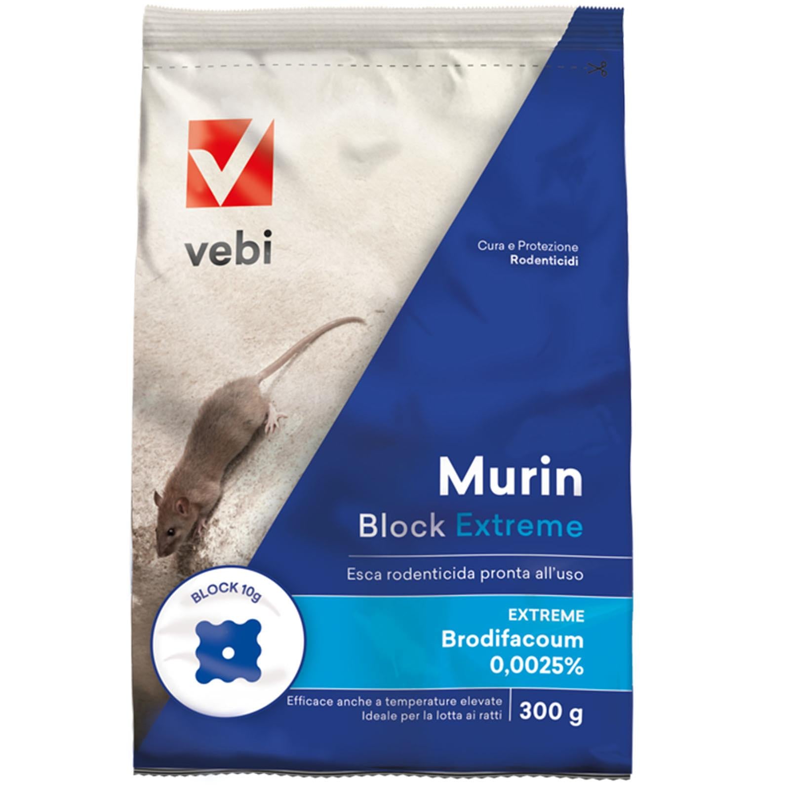 Esca blocchi bocconi topicida ratticida topi ratti arvicole 300 gr veleno escatop rodenticida