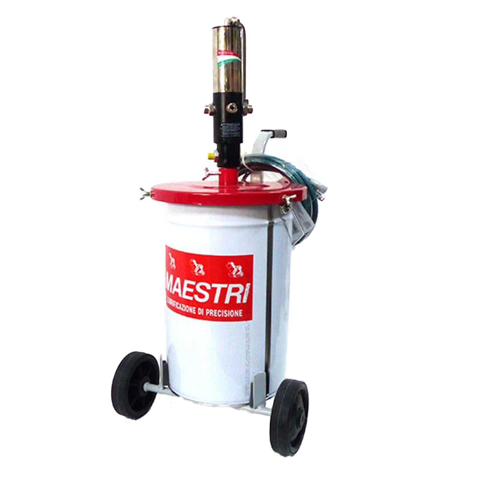Aeropulsometro per grasso fusti 20/30 kg dispenser ad aria compressa 8 atm con carrello
