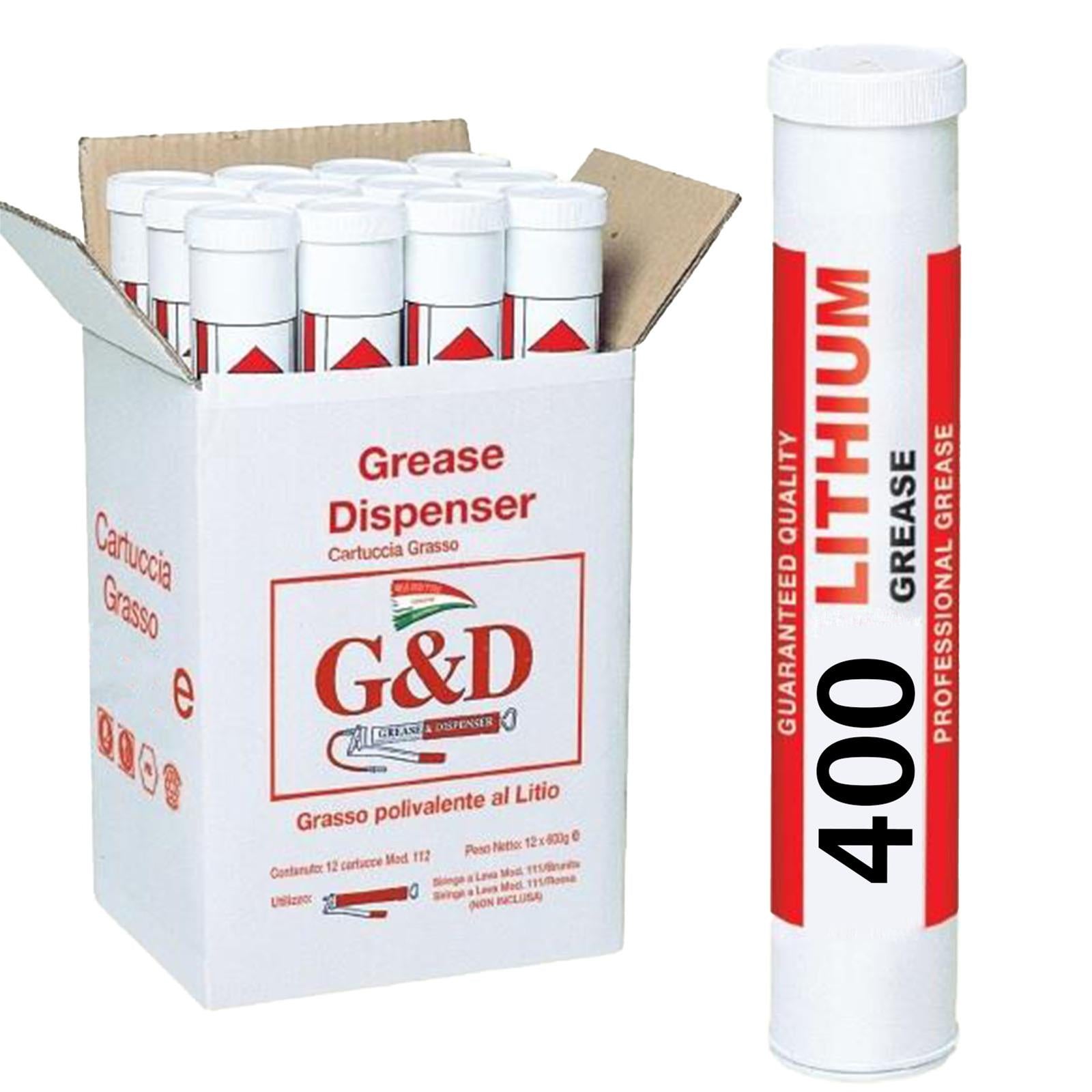 Cartuccia grasso per pistola maestri siringa ingrassatore lube shuttle 400 gr