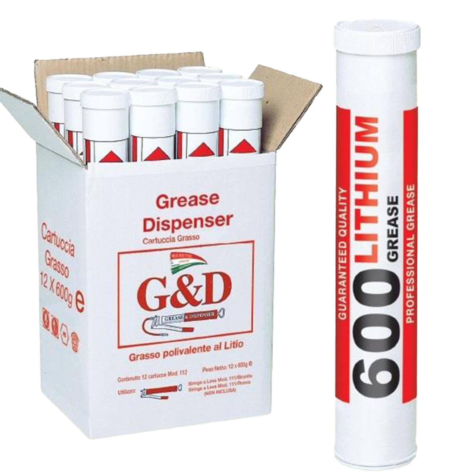 Cartuccia grasso per pistola maestri siringa ingrassatore lube shuttle 600 gr