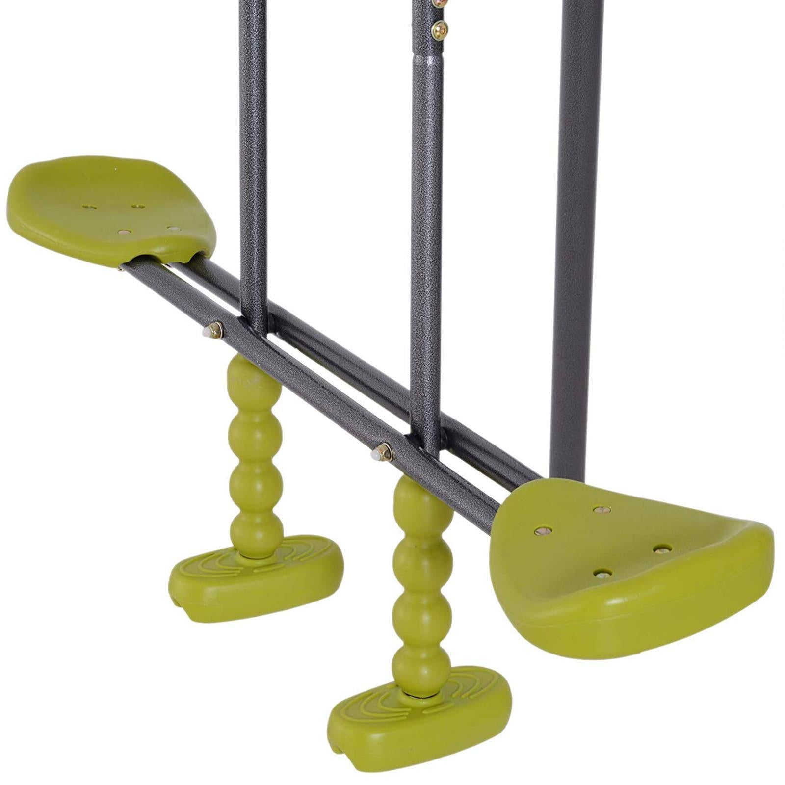 Altalena con struttura in metallo da giardino per bambini con seggiolino da esterno