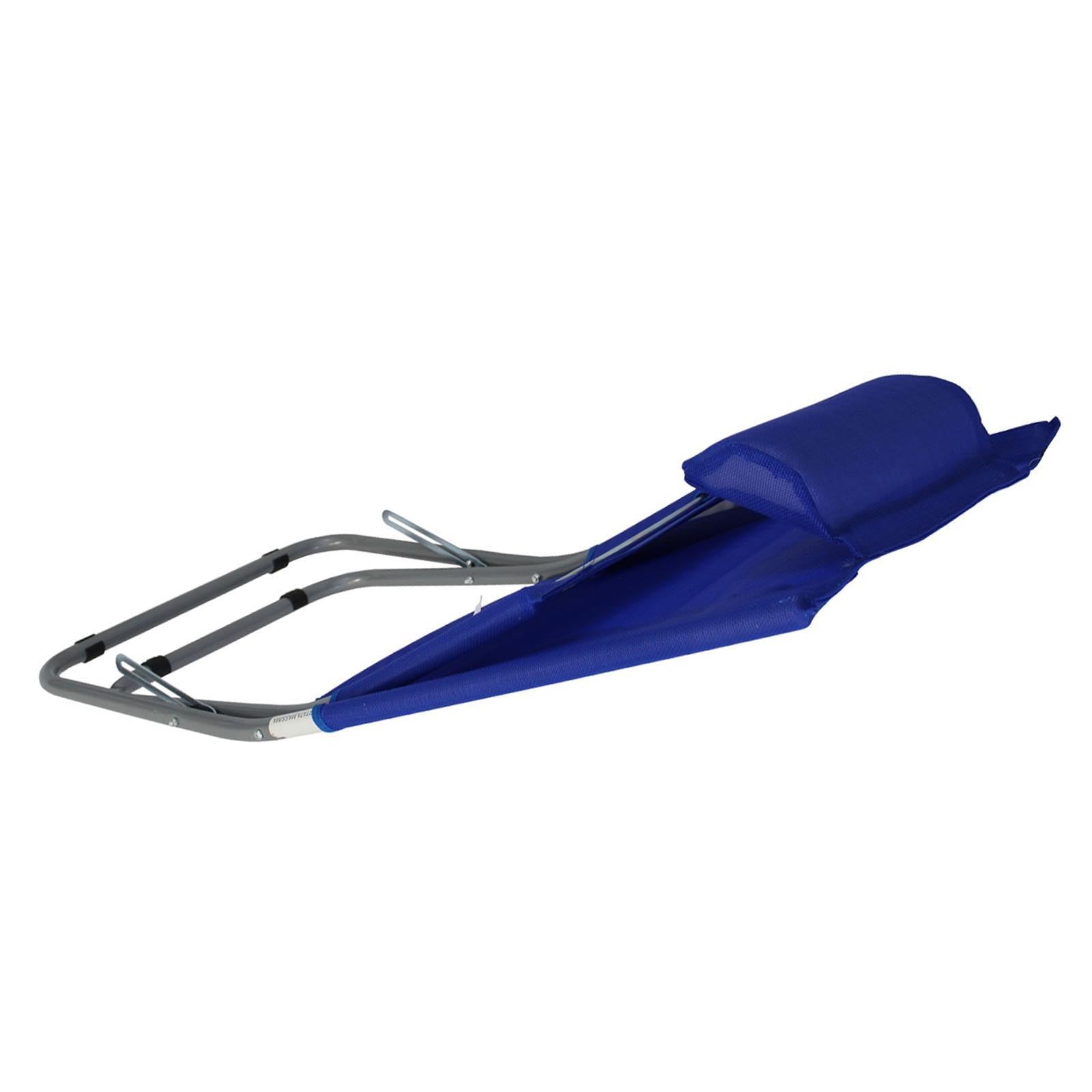 Sedia "Alta steel" in texilene spiaggina da mare pieghevole blu struttura in metallo