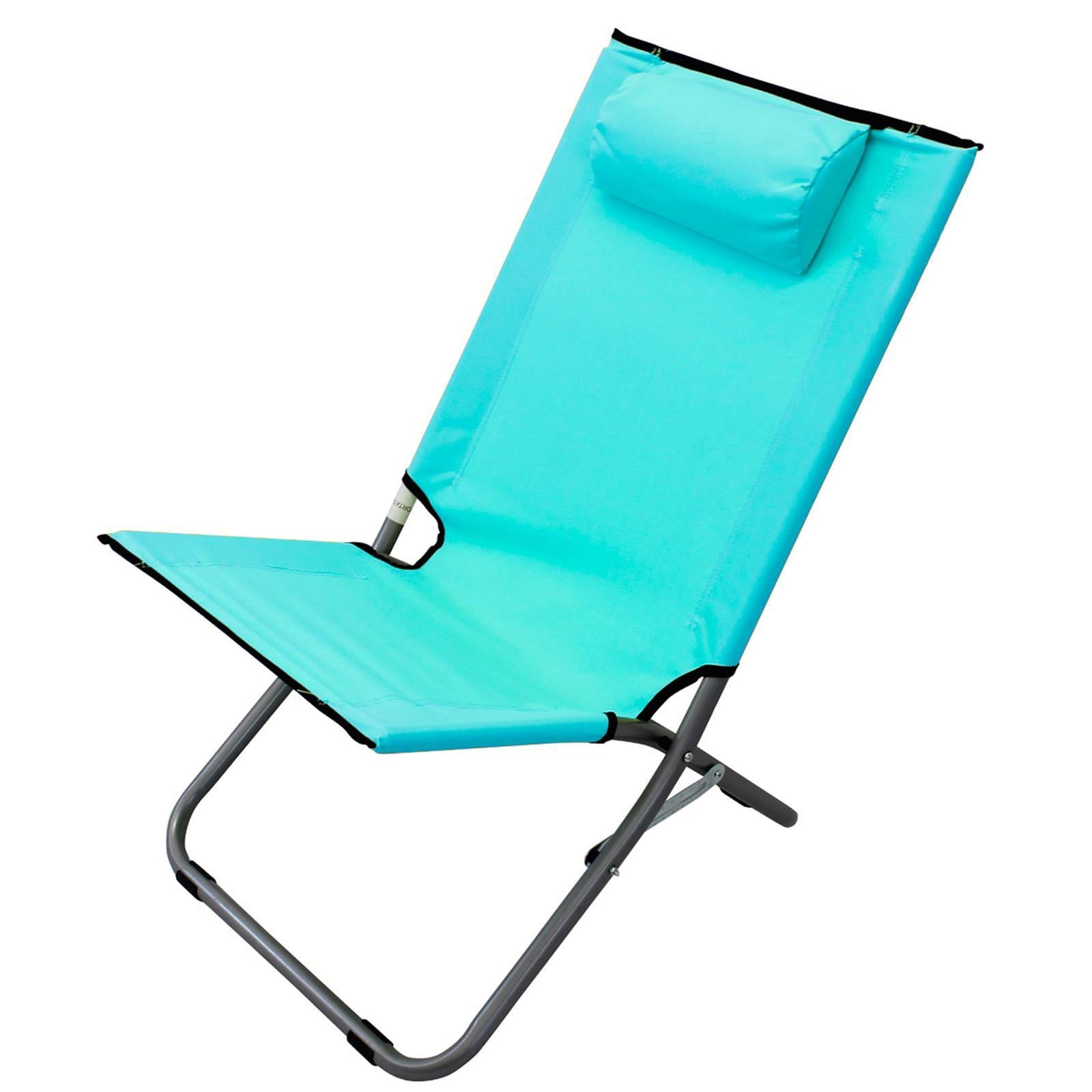 Sedia "alta steel" Oxford spiaggina da mare e balcone pieghevole con struttura in metallo