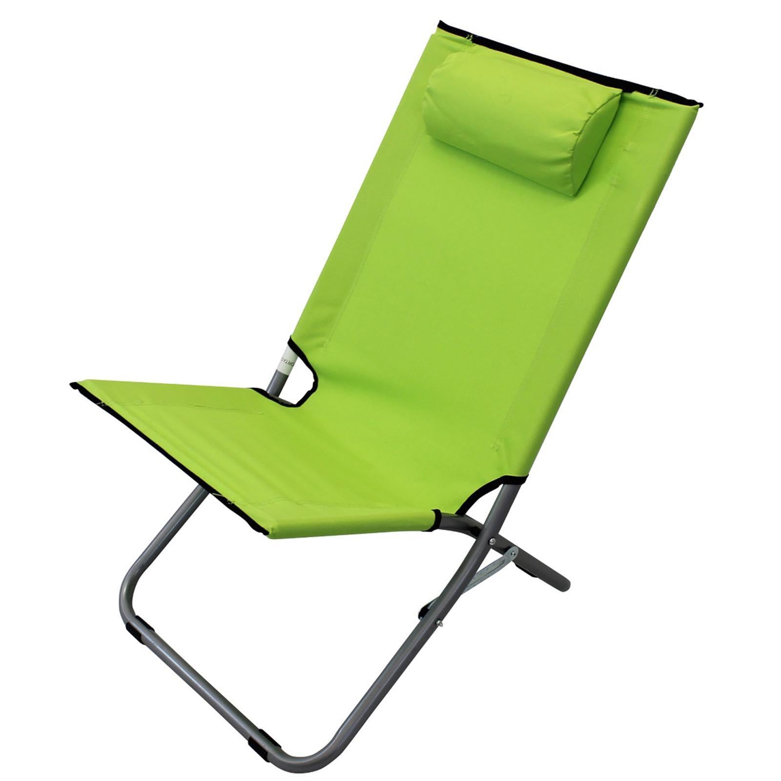 Sedia "alta steel" Oxford spiaggina da mare e balcone pieghevole con struttura in metallo