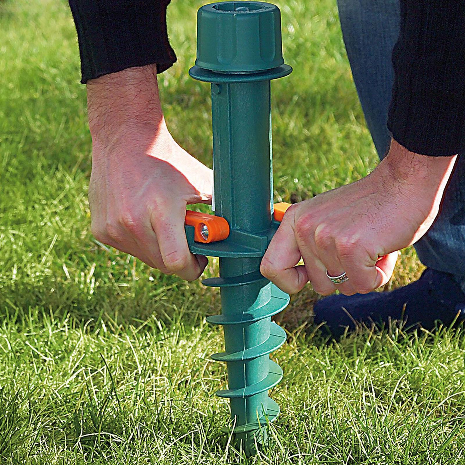 Porta ombrellone da mare a spirale, Trivella "Gigante" picchetto per sabbia