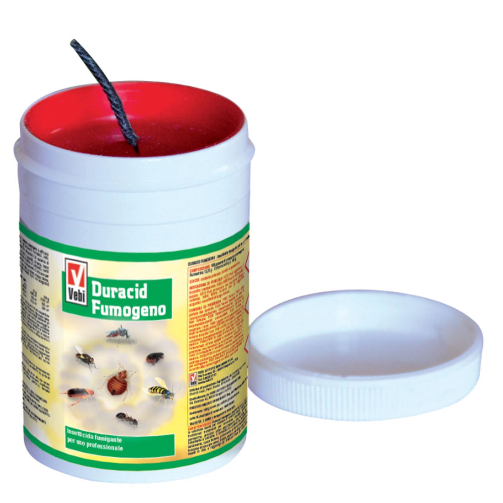 DURACID FUMOGENO INSETTICIDA FUMIGANTE PROFESSIONALE MOSCHE ZANZARE PULCI FORMICHE (11 Gr)
