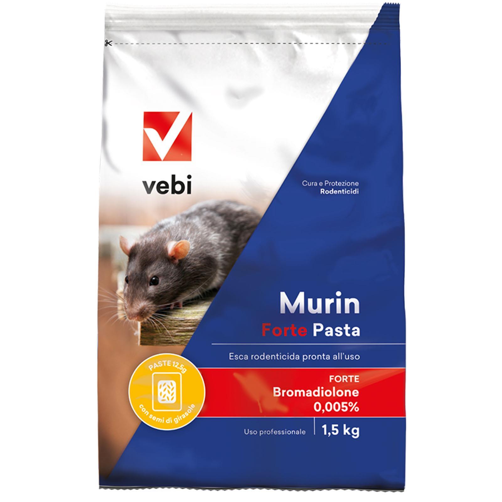 Esca topicida "Munir Forte pasta" bocconi per topi, ratti e arvicole veleno rodenticida