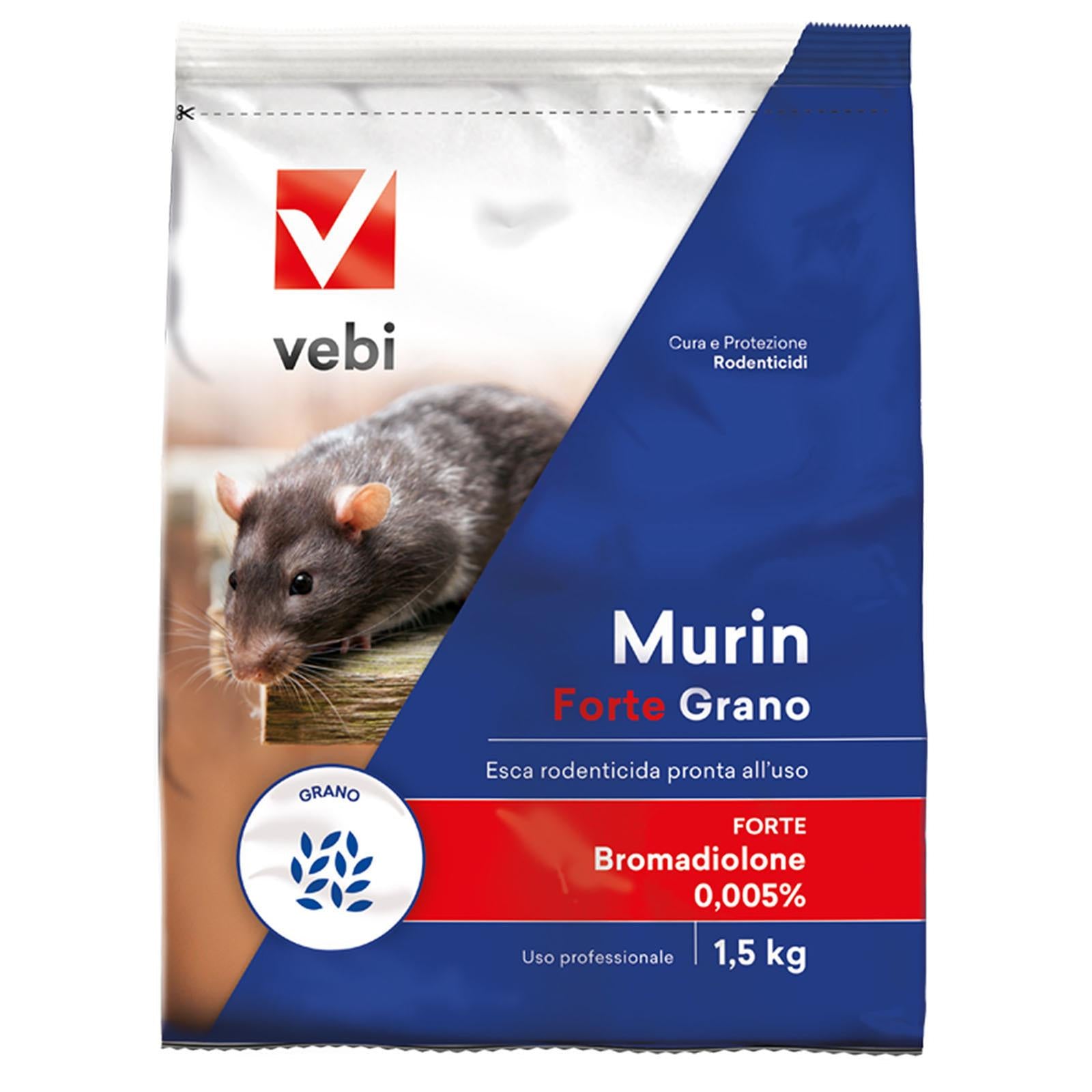 Esca grano velenoso topicida ratticida topi ratti arvicole 1,5 kg veleno escatop rodenticida